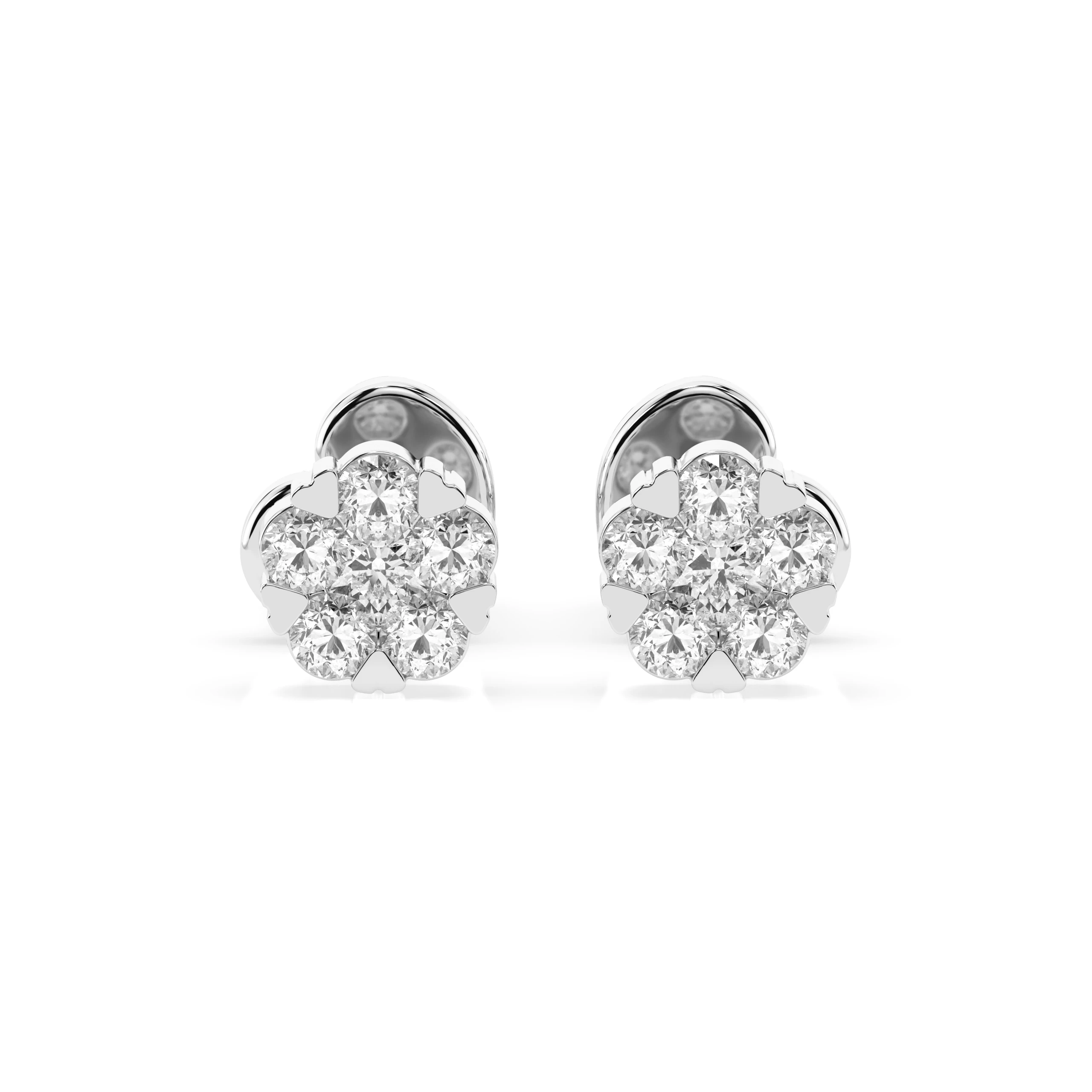 Boucles d'oreilles Constellation Infinie Illusion ronde 0,03 ct — vue 1