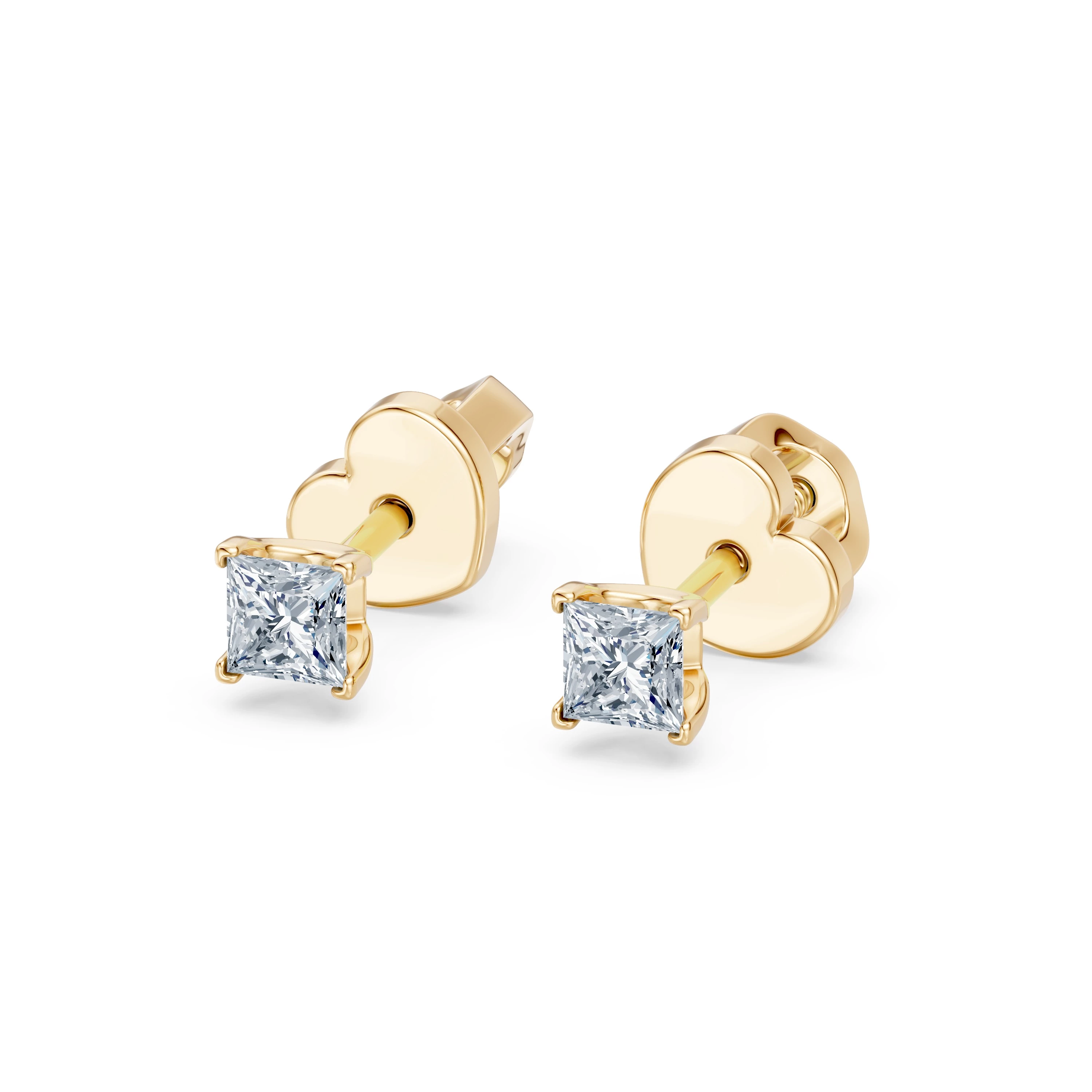 Boucles d'oreilles Cosmos Céleste Solitaire avec fermoir papillon 0,17 ct · 3,0 mm — vue 5
