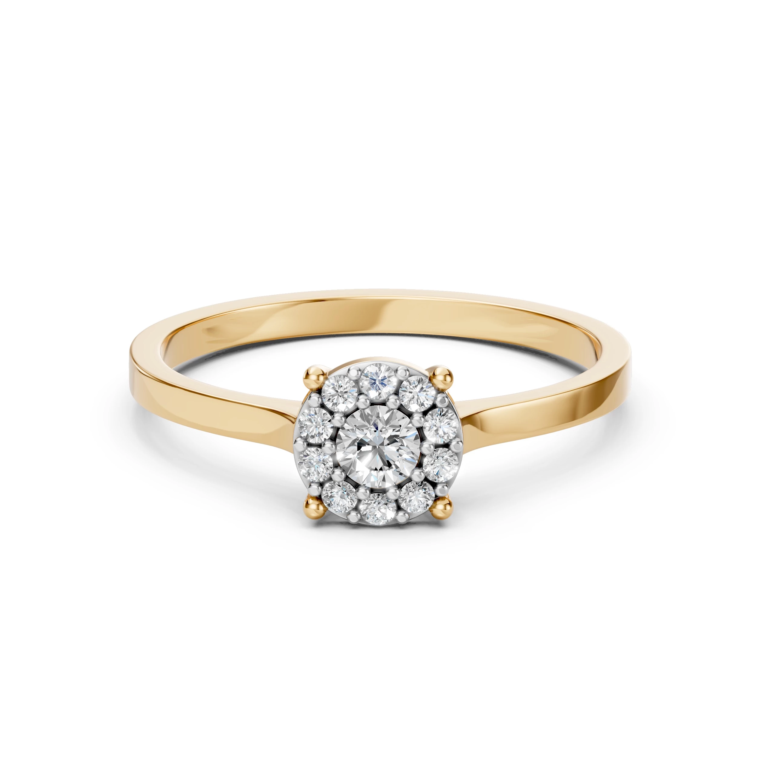 Bague Étreinte Précieuse Solitaire Éternité ronde 0,15 ct · 3,4 mm — vue 6