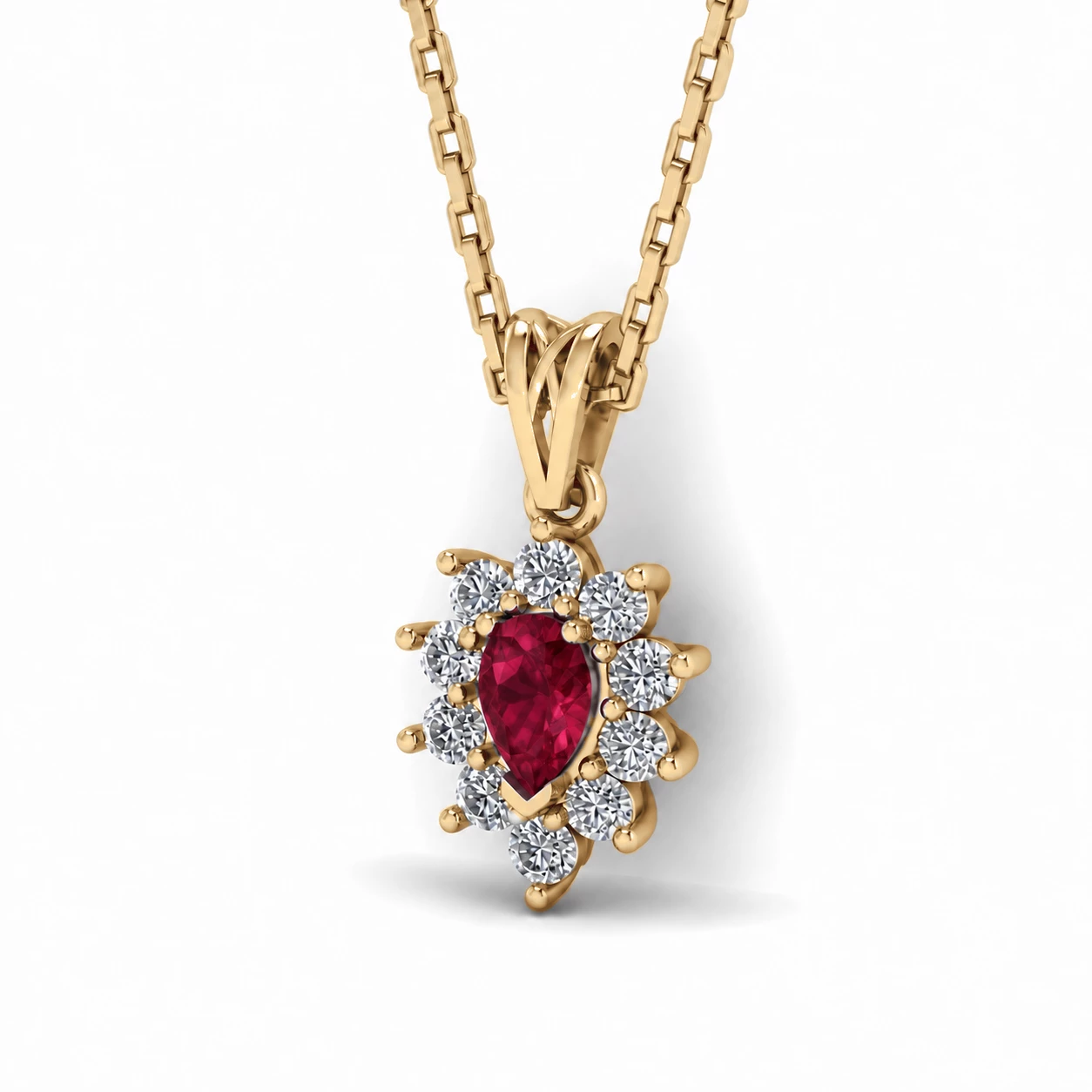 Collier Serment Éternel Pierre Précieuse poire 0,22 ct — vue 7
