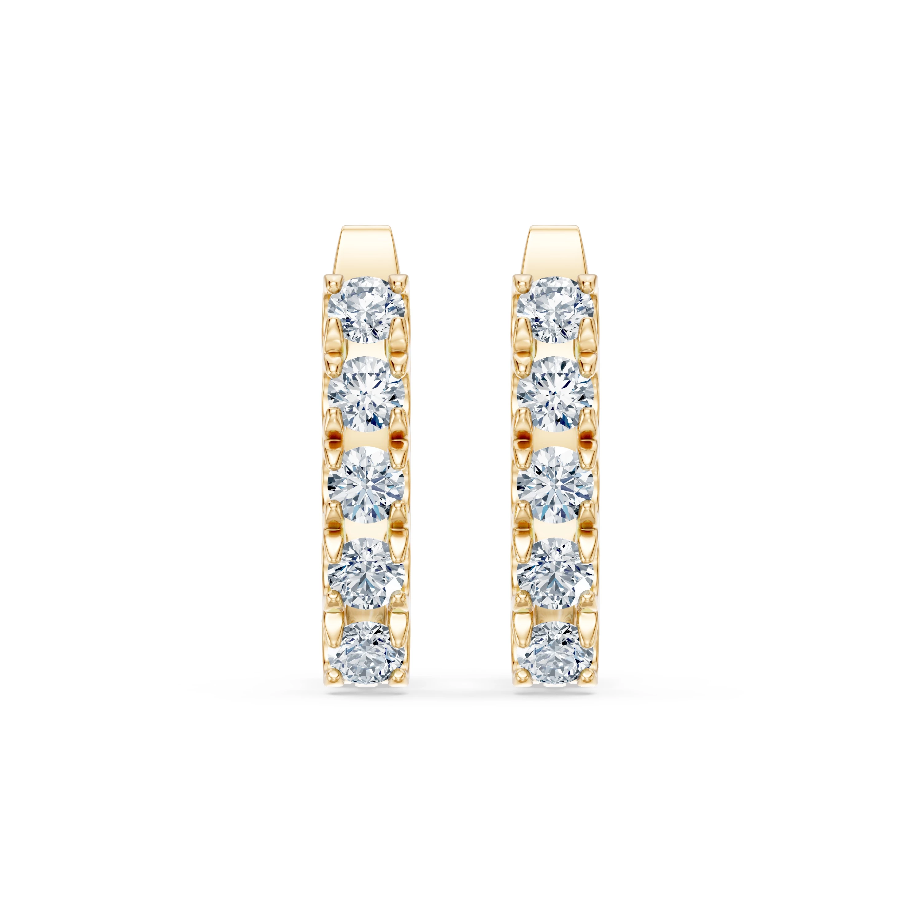 Boucles d'oreilles Passion Sacrée Éternité ronde 0,6 ct — vue 4
