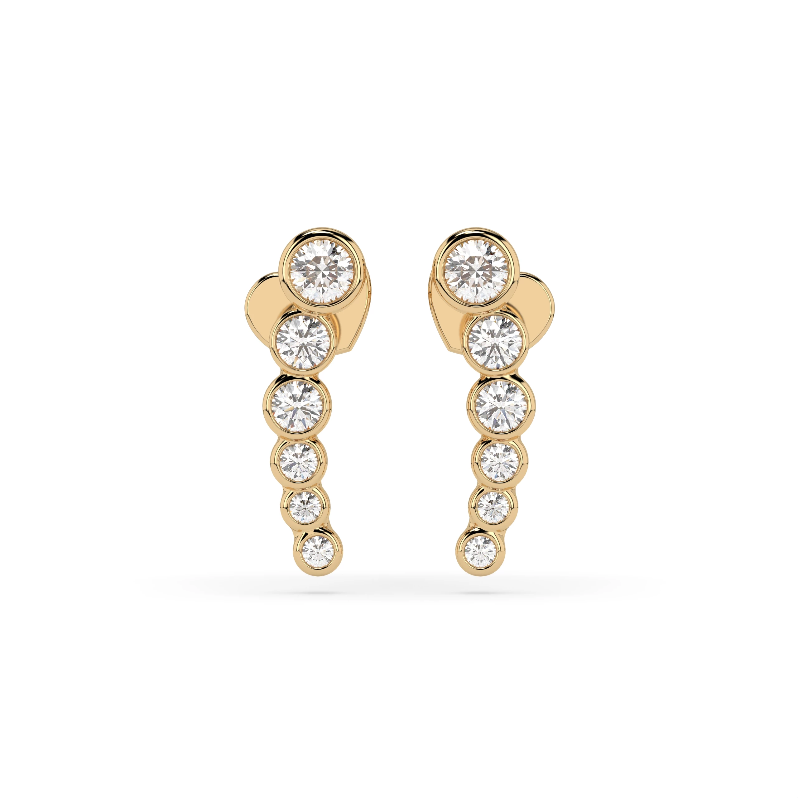 Boucles d'oreilles Émotion Dorée Éternité ronde 0,32 ct — vue 4