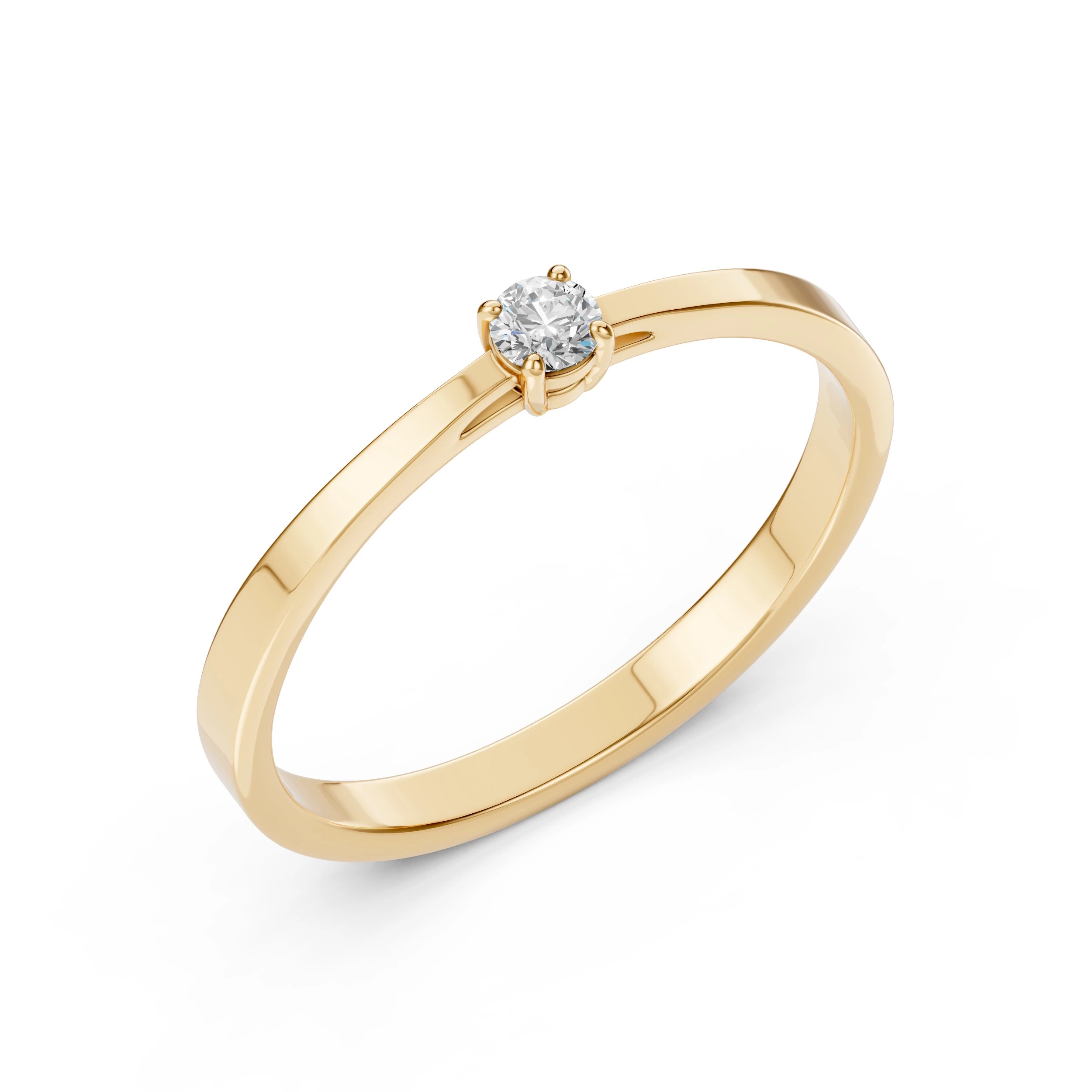 Bague Royauté Éternelle Solitaire ronde 0,06 ct · 2,5 mm — vue 4