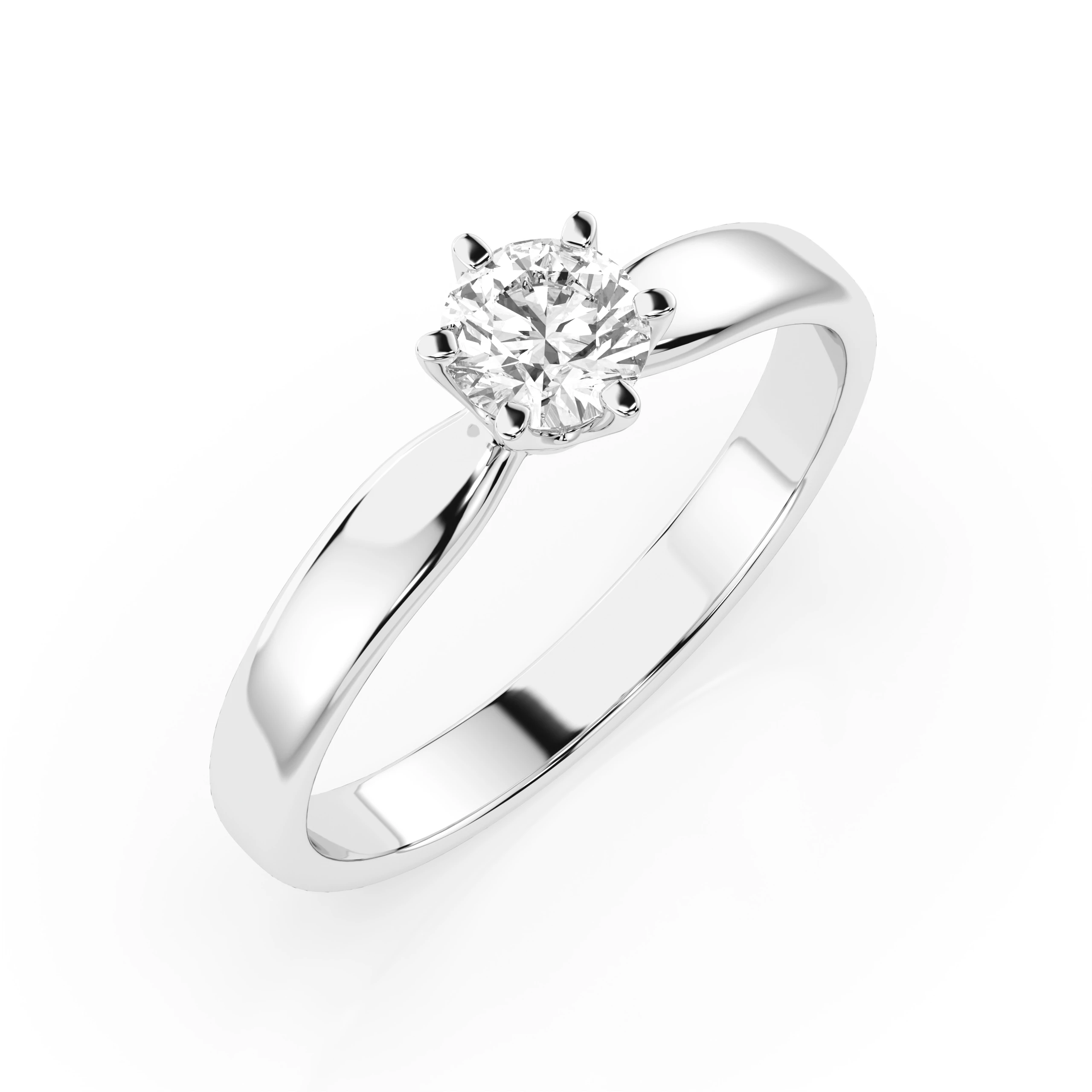 Bague Impératrice Radieuse Solitaire ronde 0,3 ct · 4,2 mm — vue 1