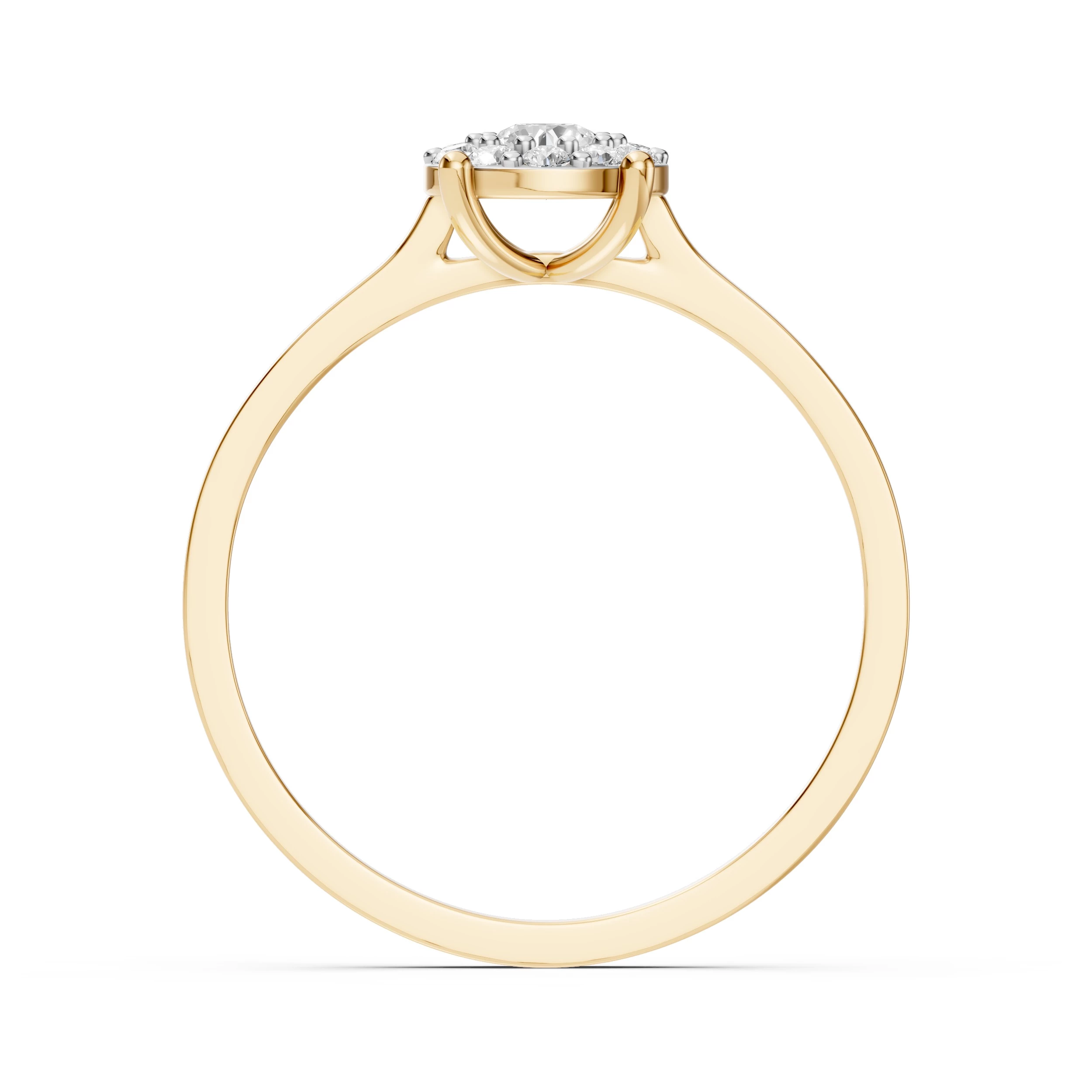 Bague Étreinte Précieuse Solitaire Éternité ronde 0,15 ct · 3,4 mm — vue 5
