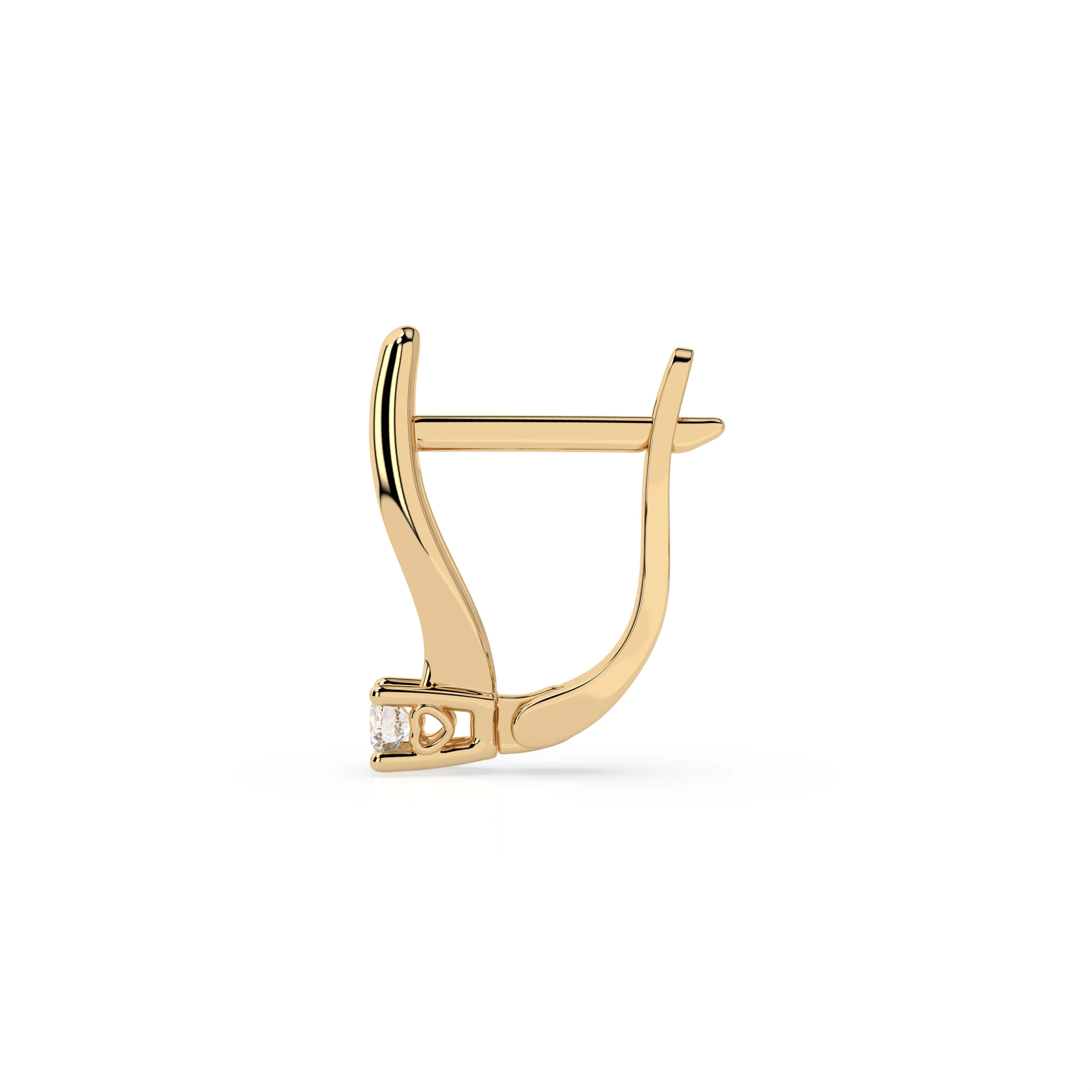 Boucles d'oreilles Zénith Radieux Solitaire avec fermoir anglais ronde 0,12 ct · 2,5 mm — vue 5