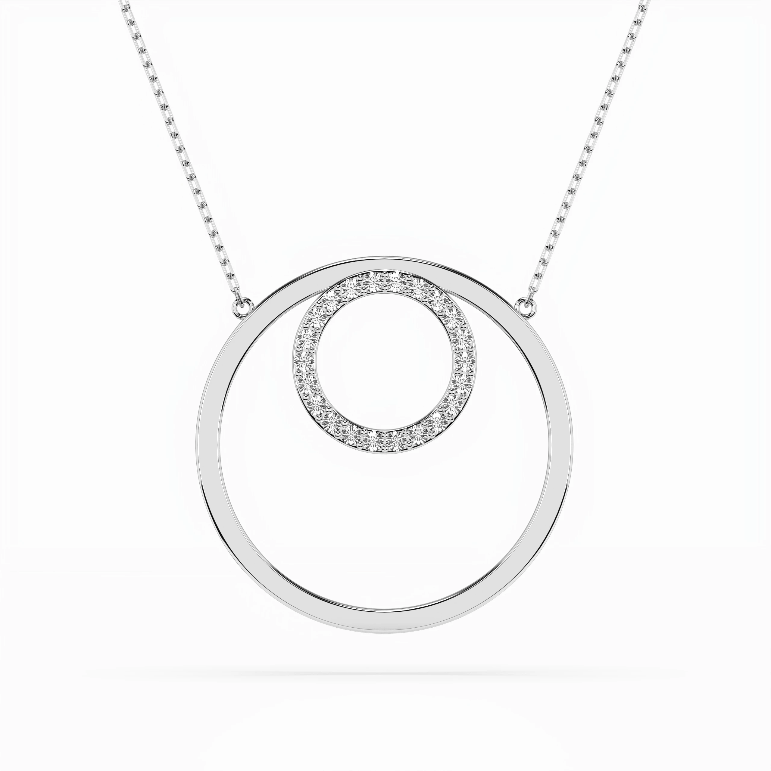 Collier Trésor Somptueux Minimalisme ronde 0,13 ct — vue 1