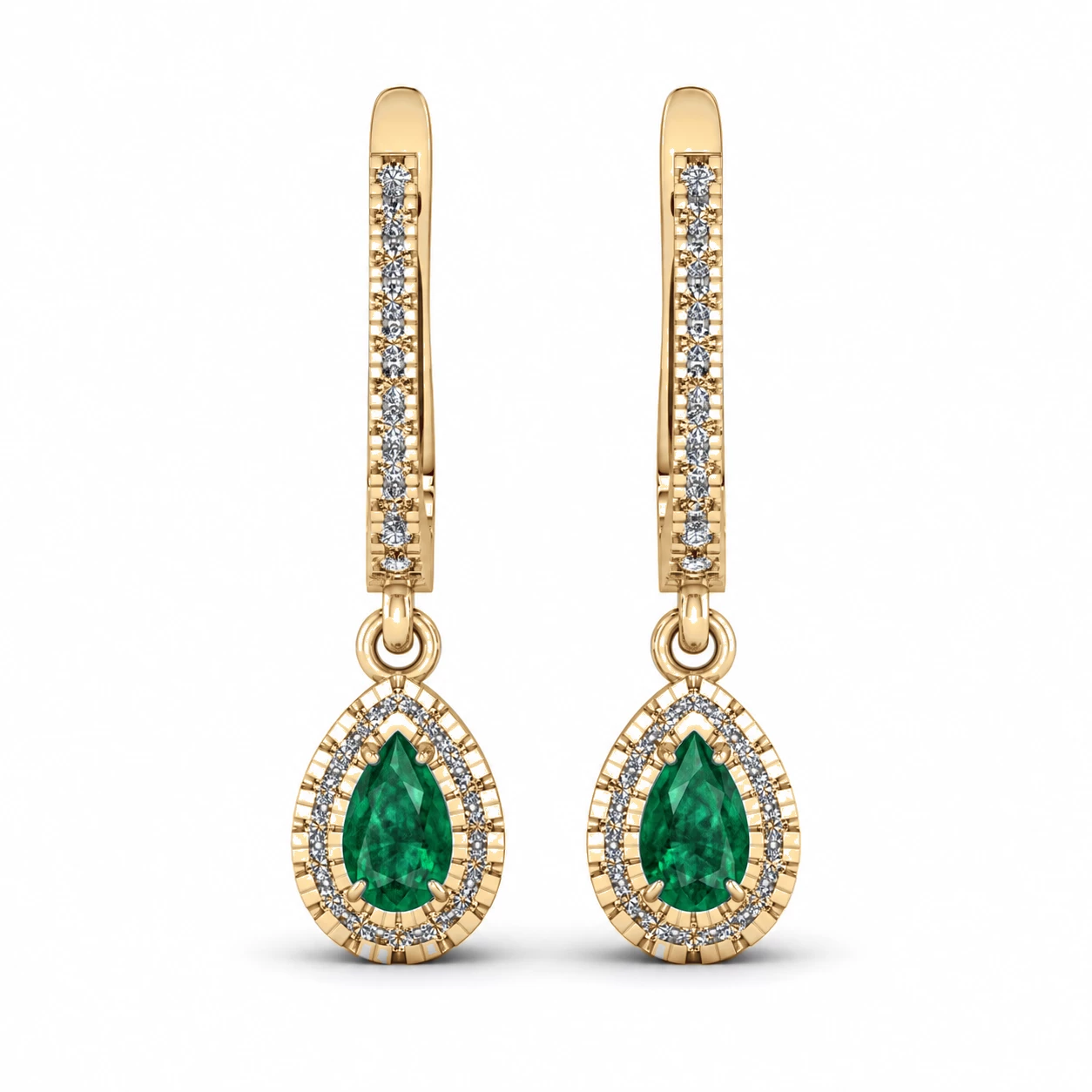 Boucles d'oreilles Règne Légendaire Pierre Précieuse poire 0,38 ct — vue 9