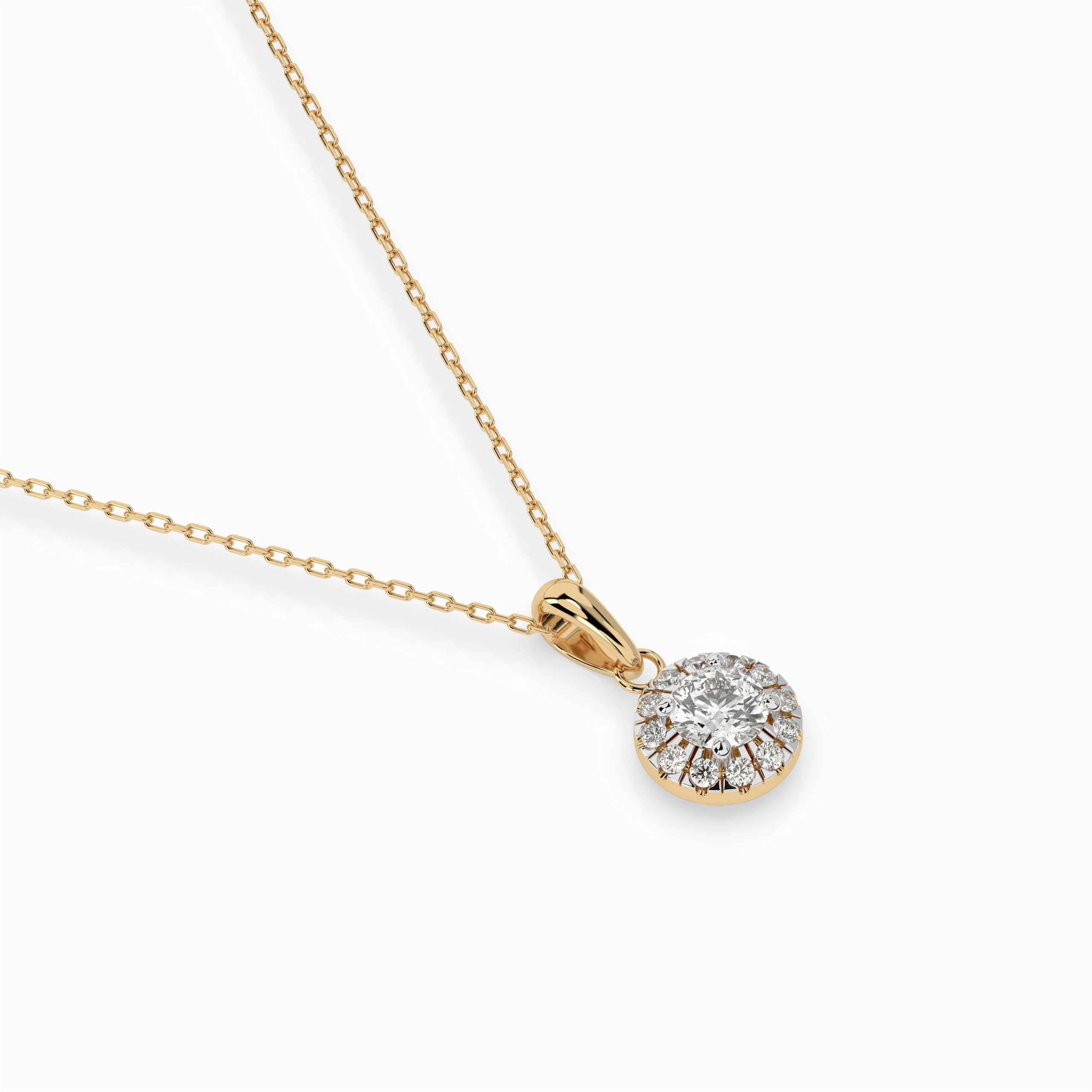 Collier Charme Précieux Solitaire Éternité ronde 0,2 ct · 3,7 mm — vue 6