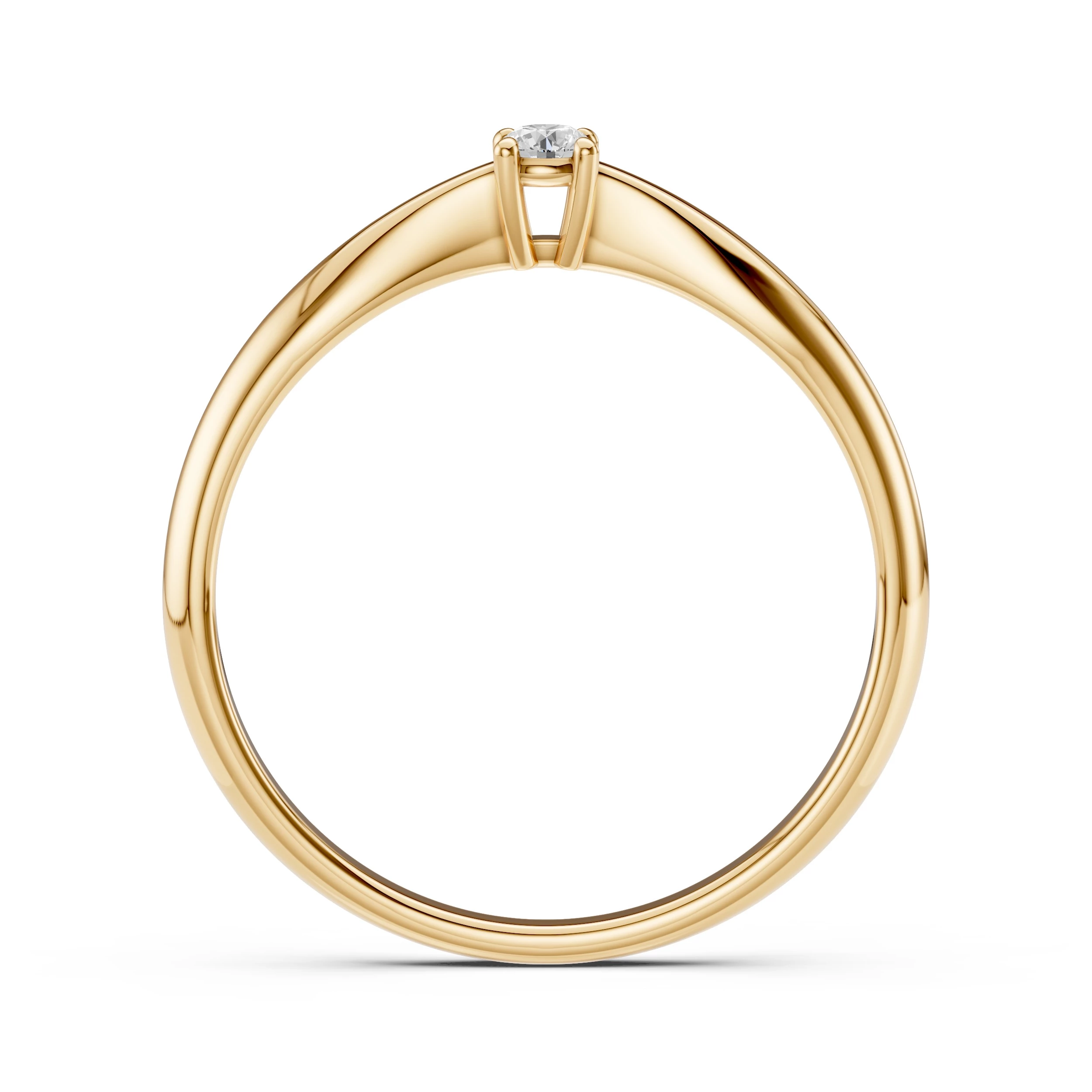 Bague Dynastie Précieuse Solitaire ronde 0,06 ct · 2,5 mm — vue 5