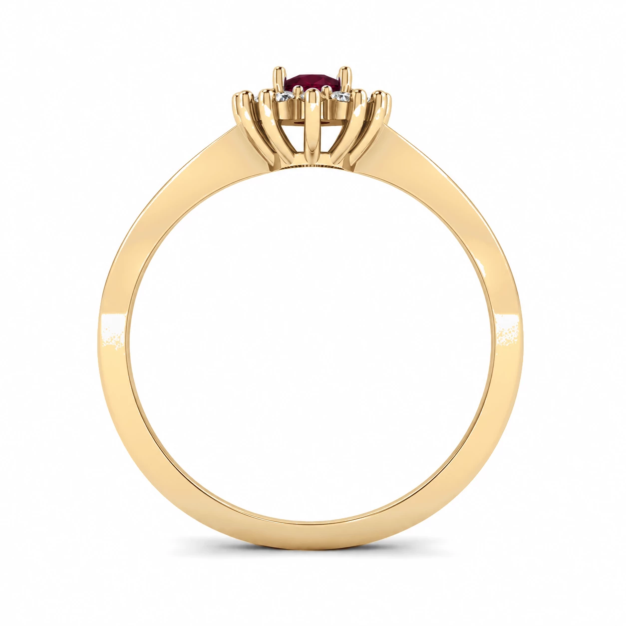 Bague Cœur Éternel Pierre Précieuse ovale 0,26 ct — vue 7