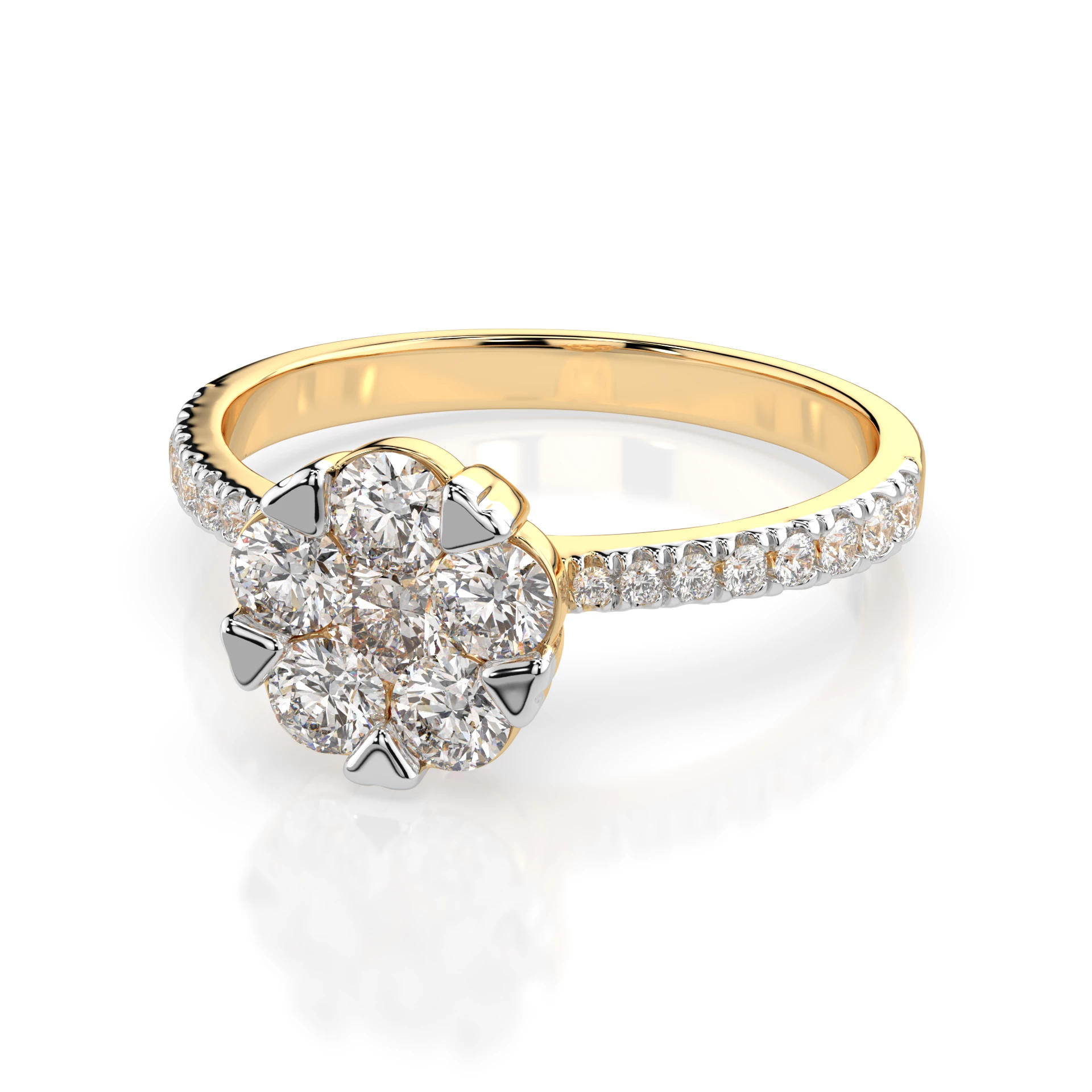 Bague Éclat Céleste Illusion ronde 0,15 ct — vue 6
