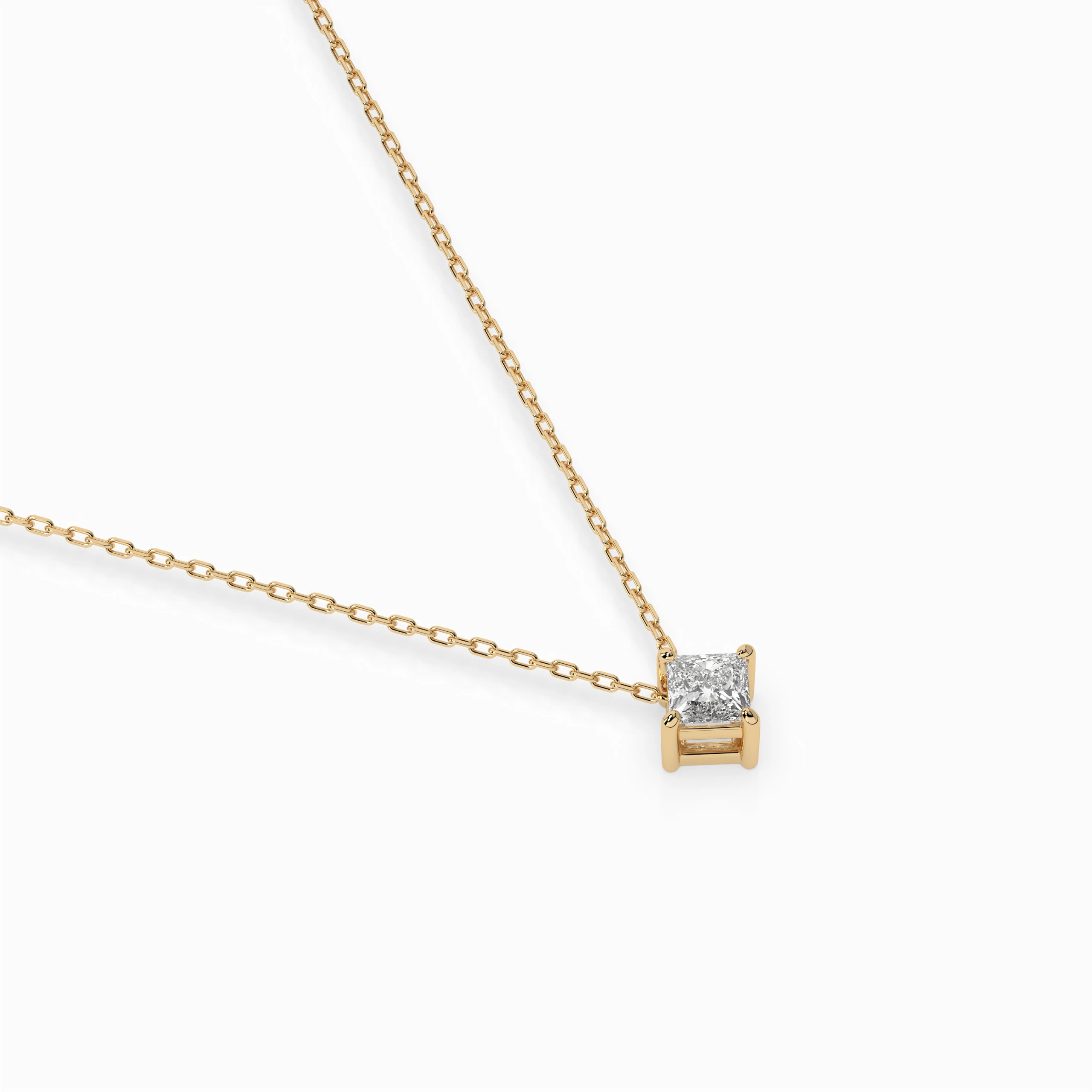 Collier Horizon Sacré Solitaire princesse 0,17 ct · 3,0 mm — vue 6