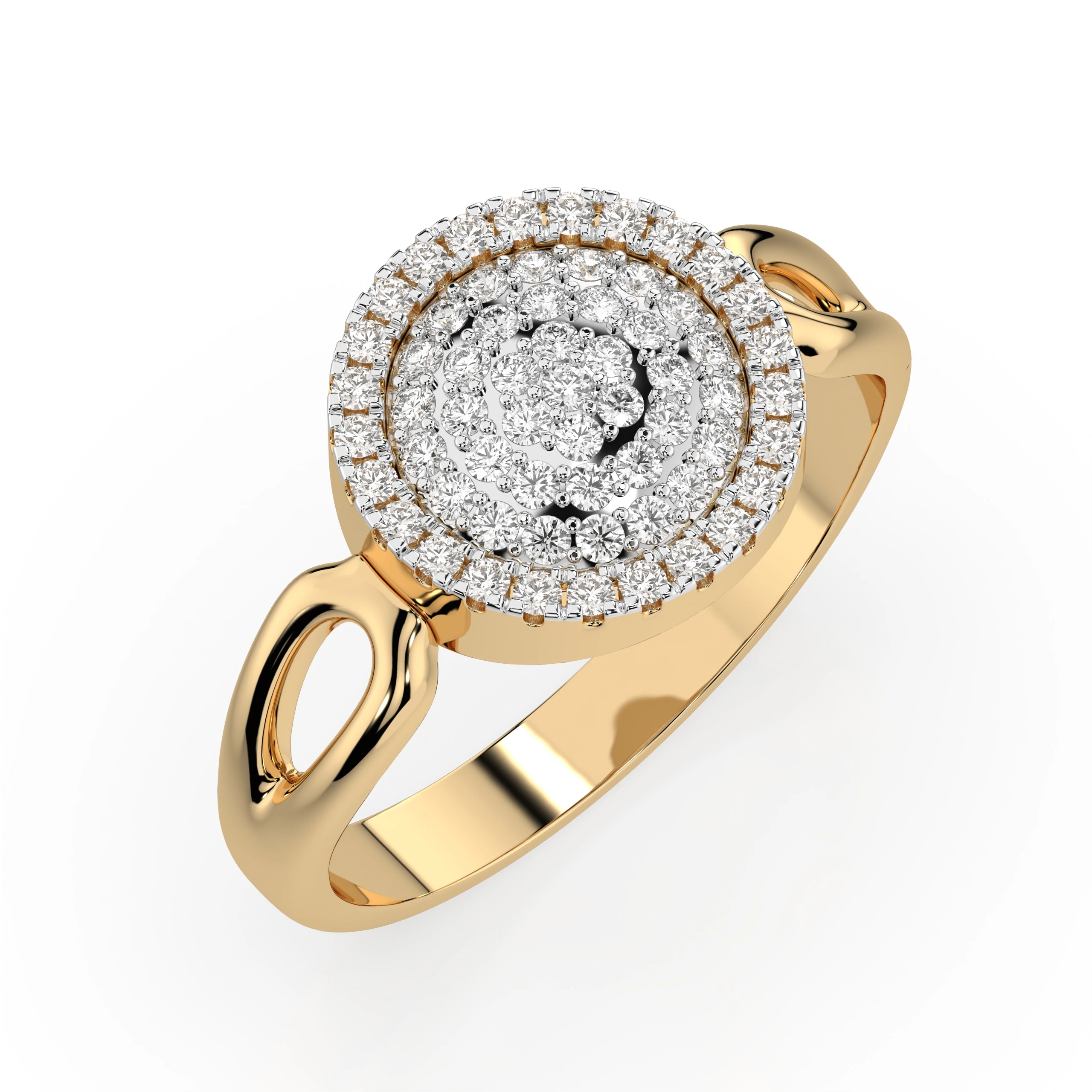 Bague Rayon Cristallin Illusion ronde 0,15 ct — vue 4