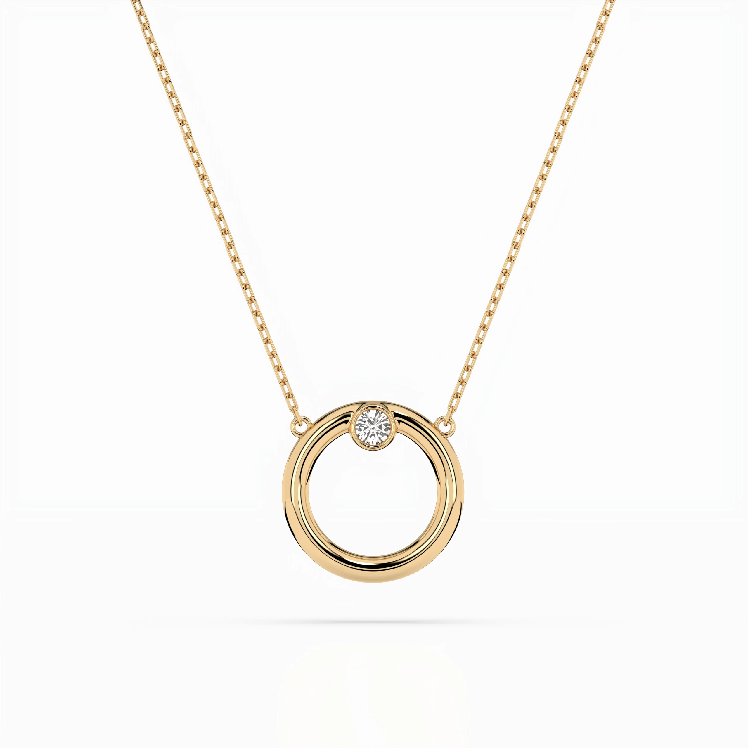 Collier Distinction Somptueuse Minimalisme ronde 0,03 ct — vue 4