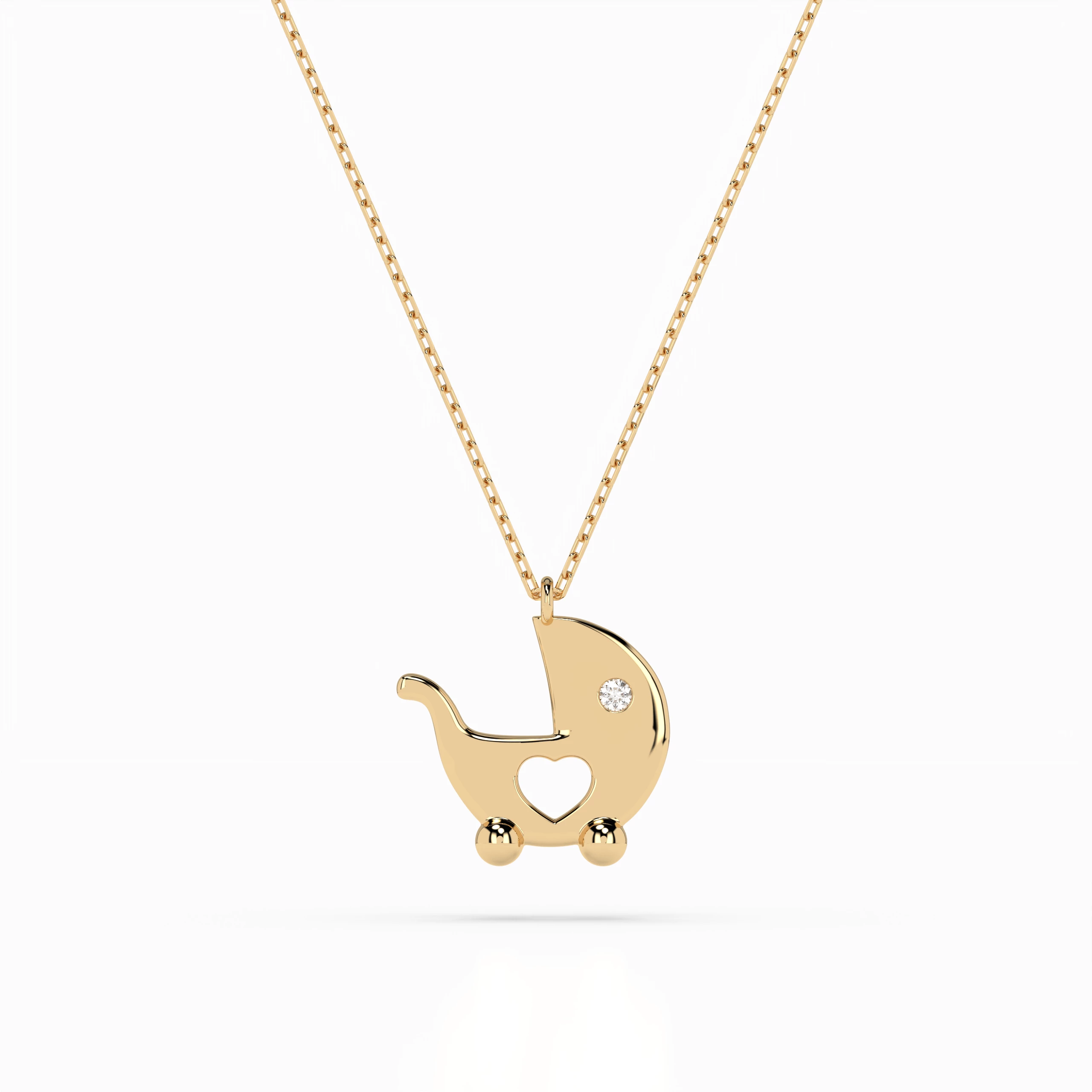 Collier Finesse Suprême Minimalisme ronde 0,01 ct — vue 4