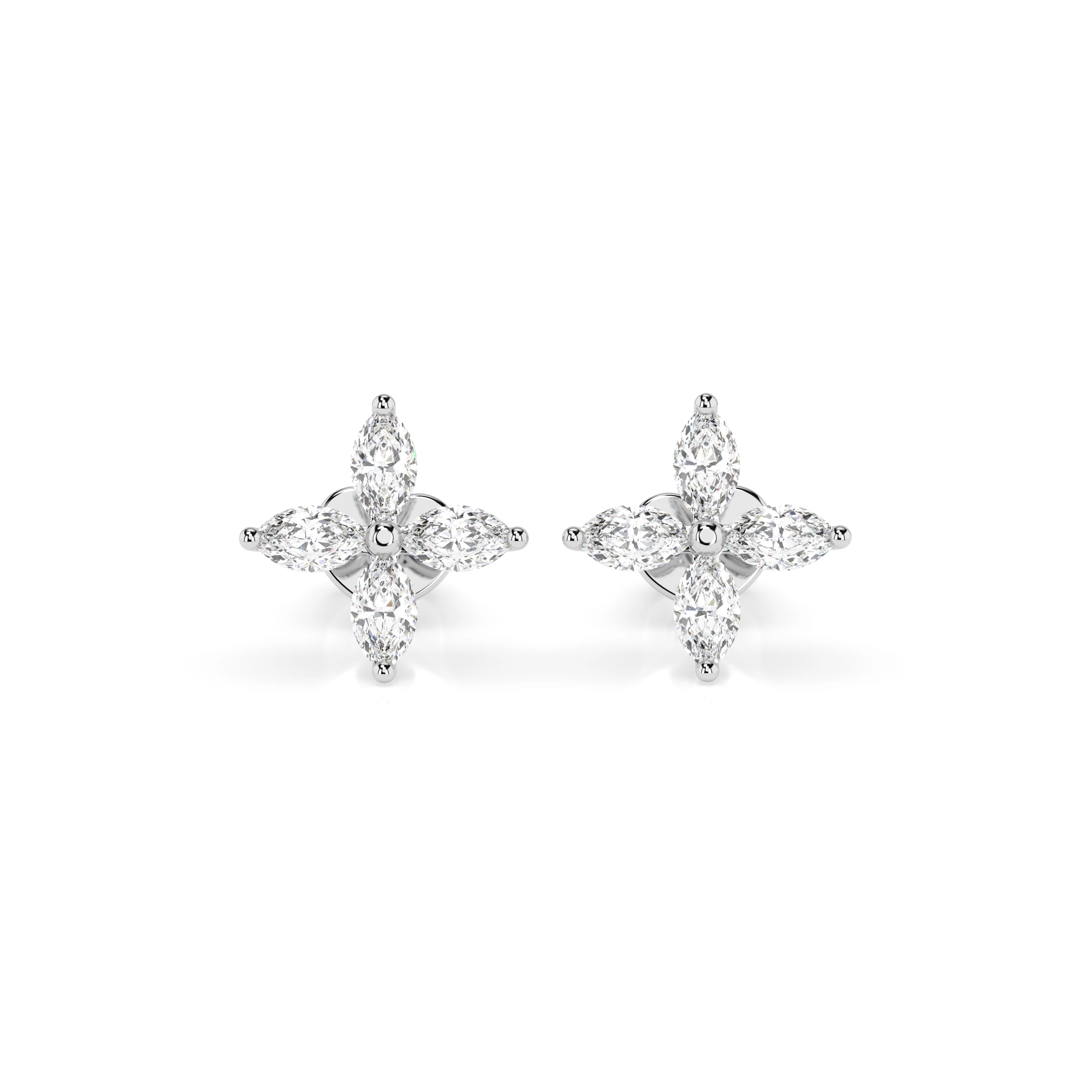 Boucles d'oreilles Astre Sublime Illusion marquise 0,8 ct — vue 1