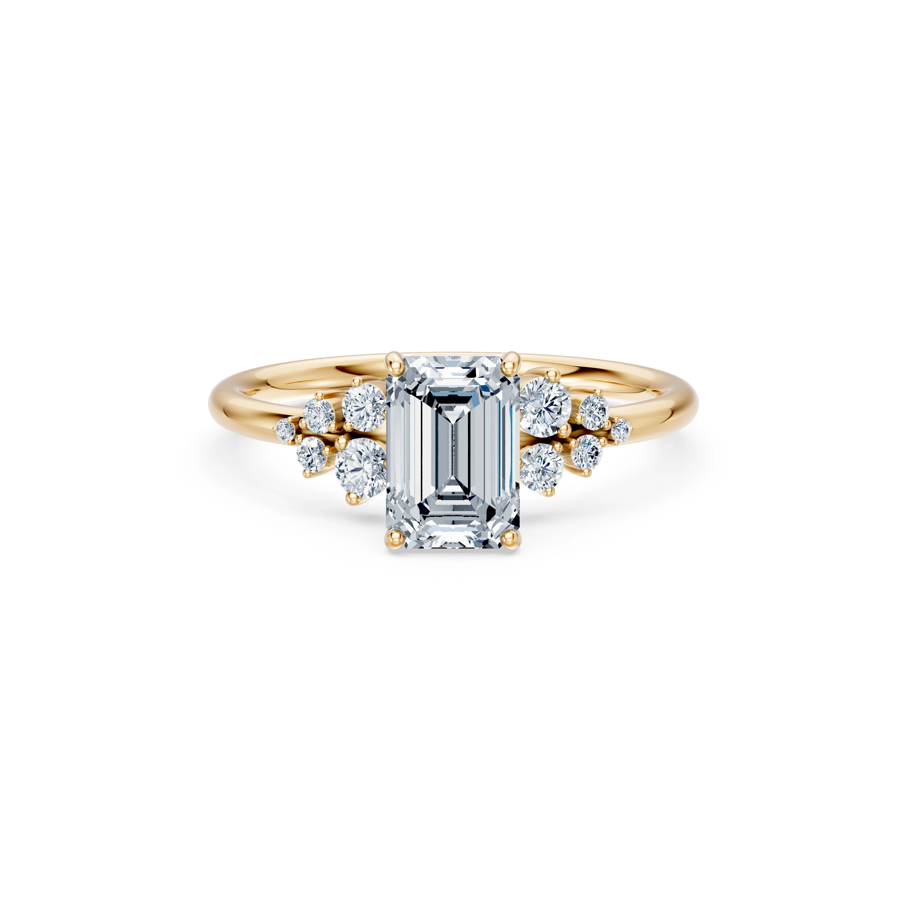 Bague Promesse Dorée Solitaire Éternité émeraude 1,5 ct · 1,5 mm — vue 6