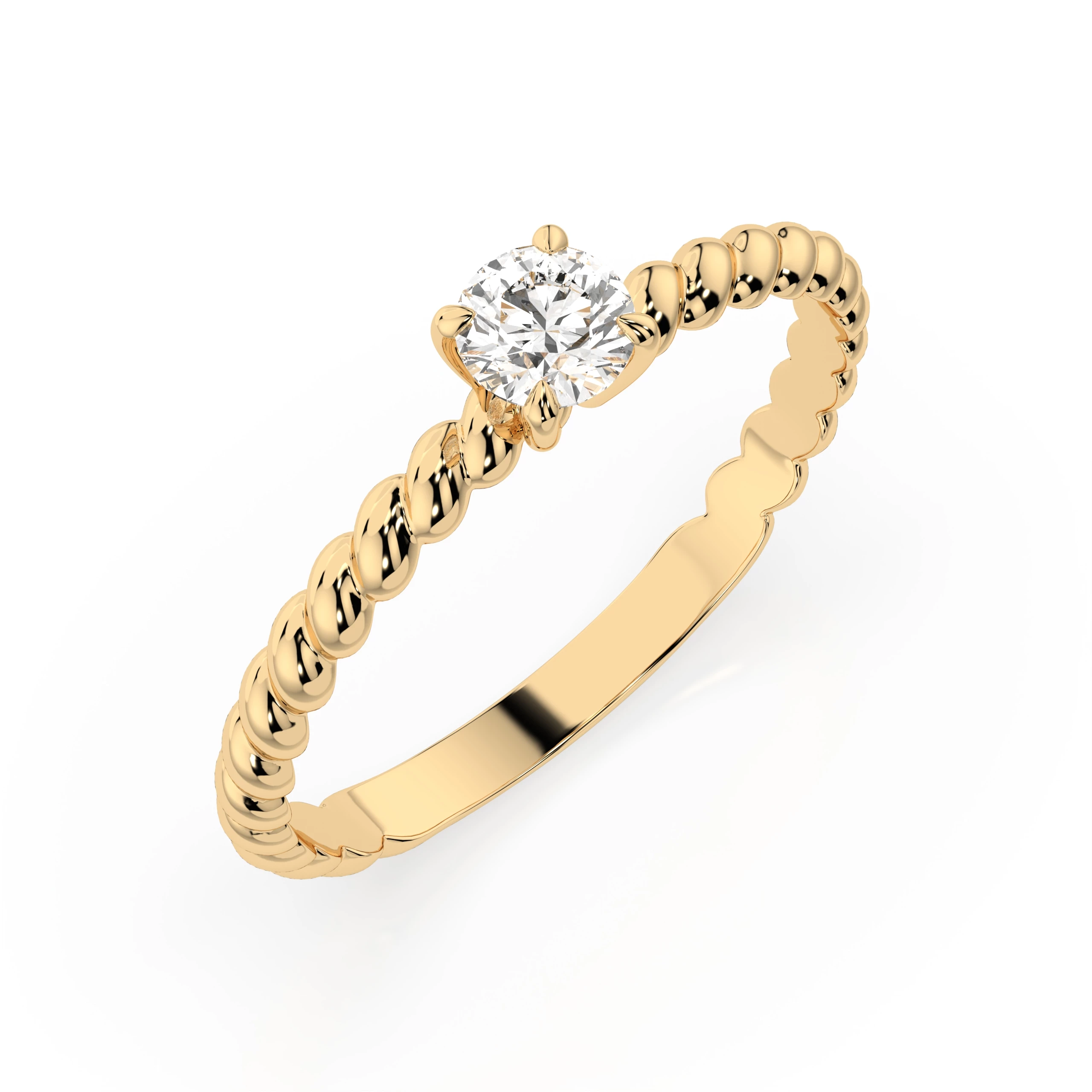 Bague Privilège Précieux Solitaire ronde 0,3 ct · 4,2 mm — vue 4