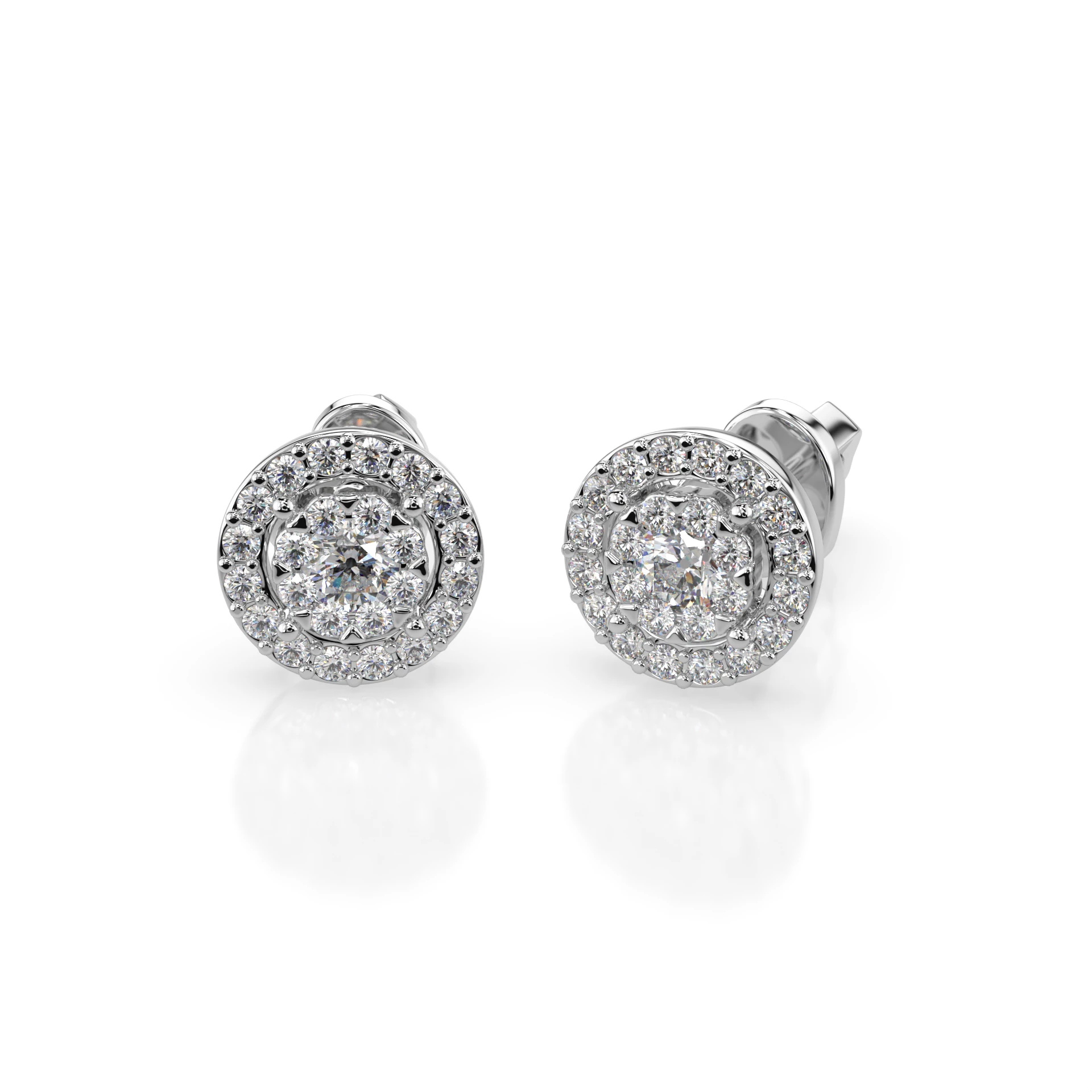 Boucles d'oreilles Crépuscule Mystérieux Illusion ronde 0,2 ct — vue 1