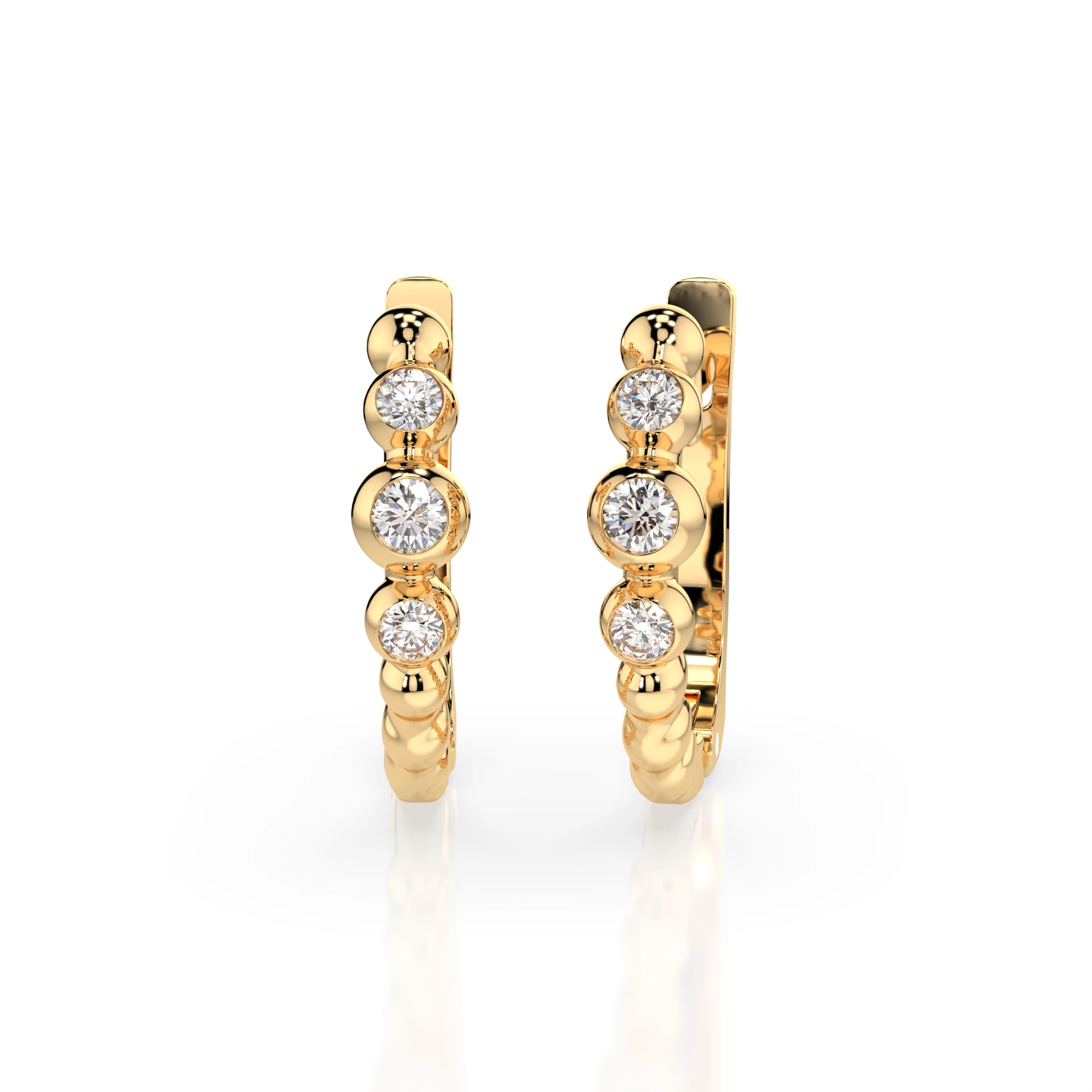 Boucles d'oreilles Passion Intemporelle Éternité ronde 0,06 ct — vue 6