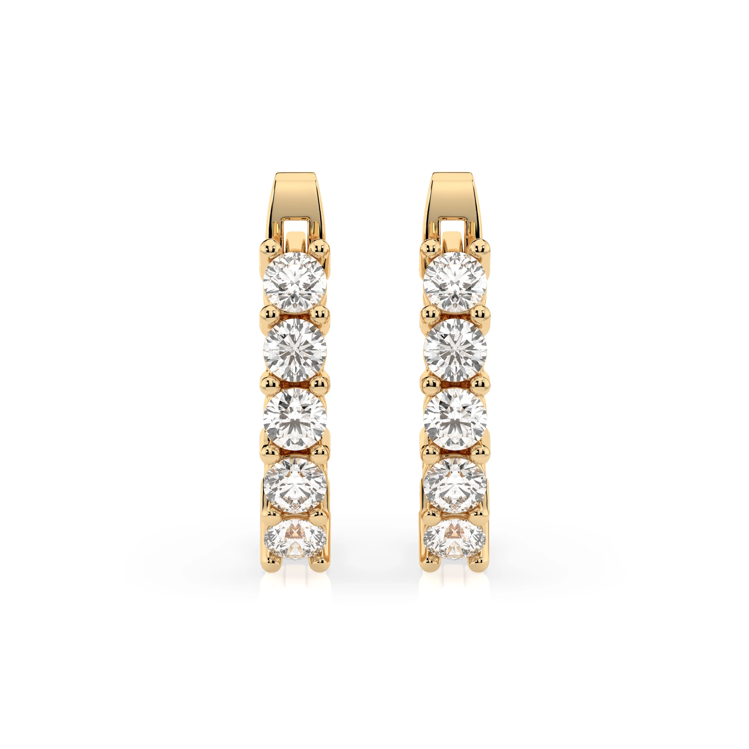 Boucles d'oreilles Douceur Délicate Éternité ronde 0,6 ct — vue 4