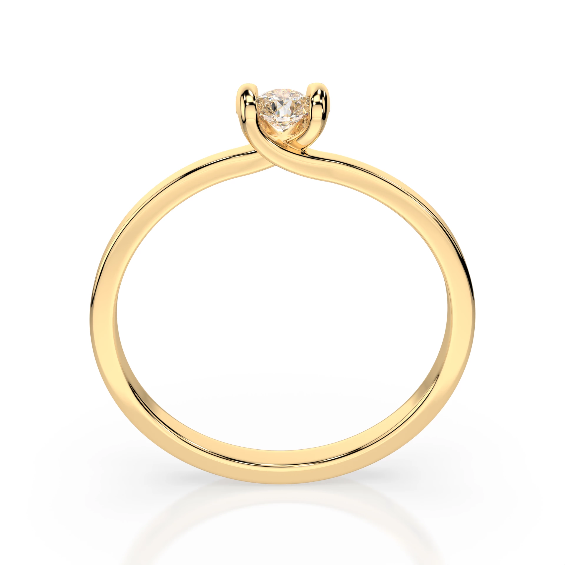 Bague Majesté Souveraine Solitaire ronde 0,3 ct · 4,2 mm — vue 5