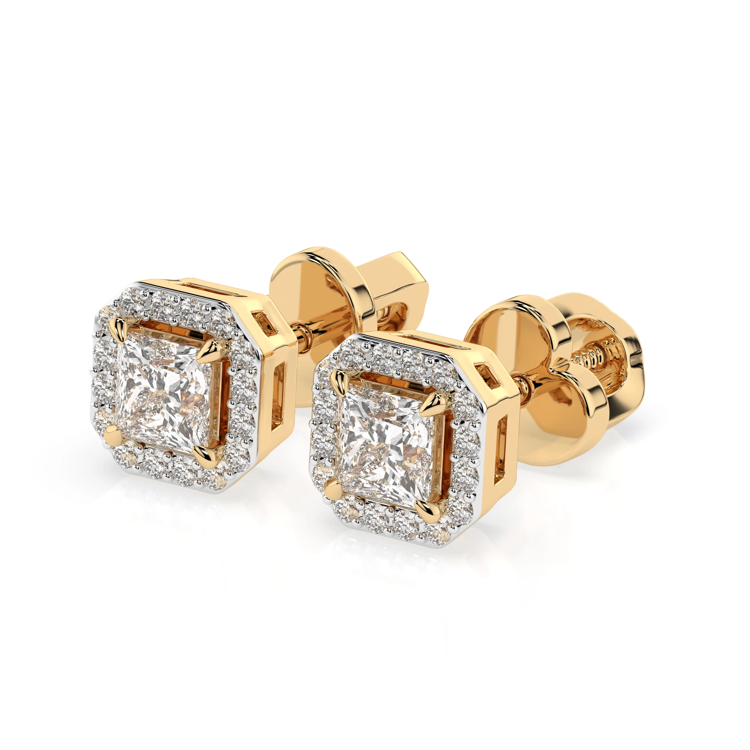 Boucles d'oreilles Souvenir Sincère Solitaire Éternité princesse 0,34 ct · 3,0 mm — vue 6