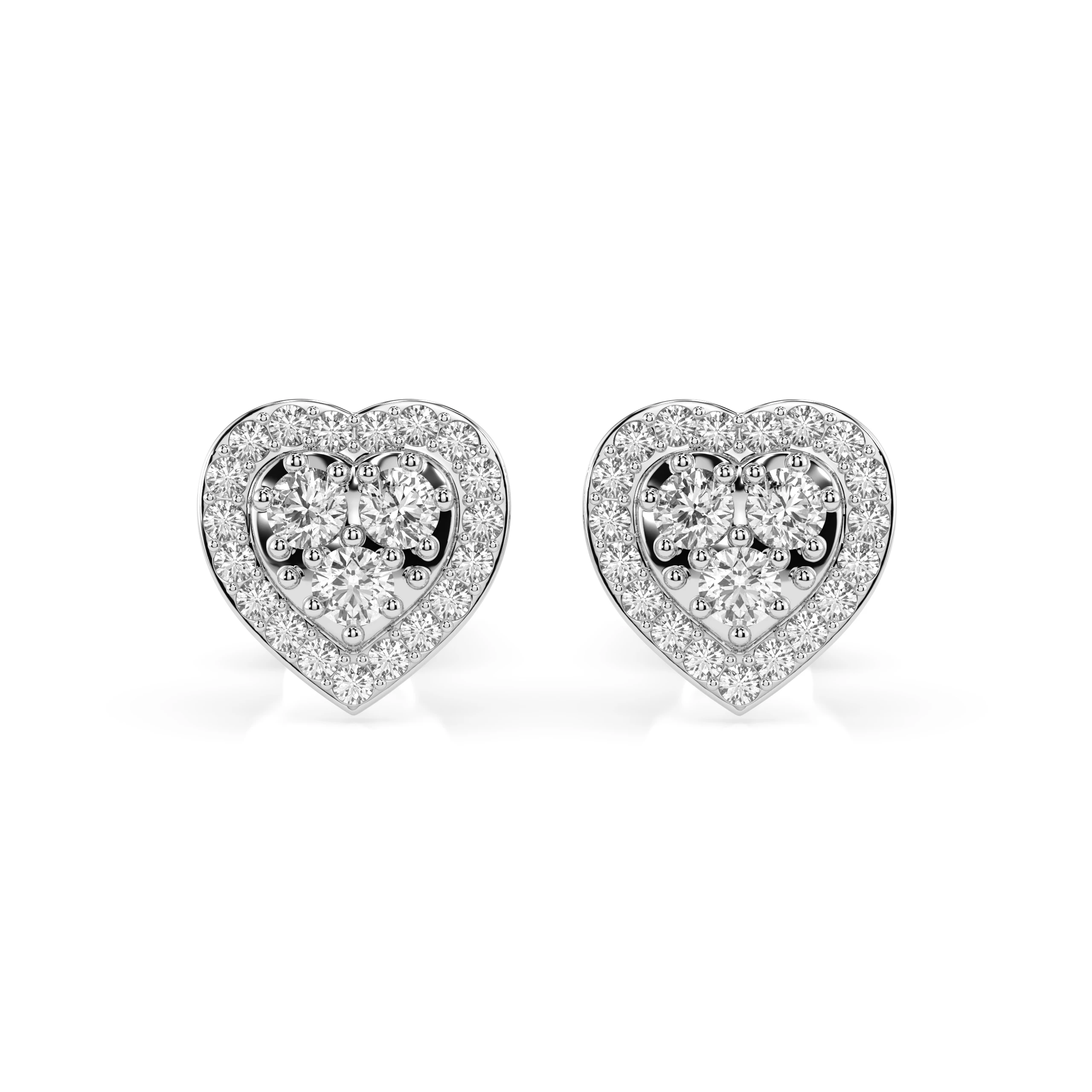 Boucles d'oreilles Zénith Cristallin Illusion ronde 0,17 ct — vue 1