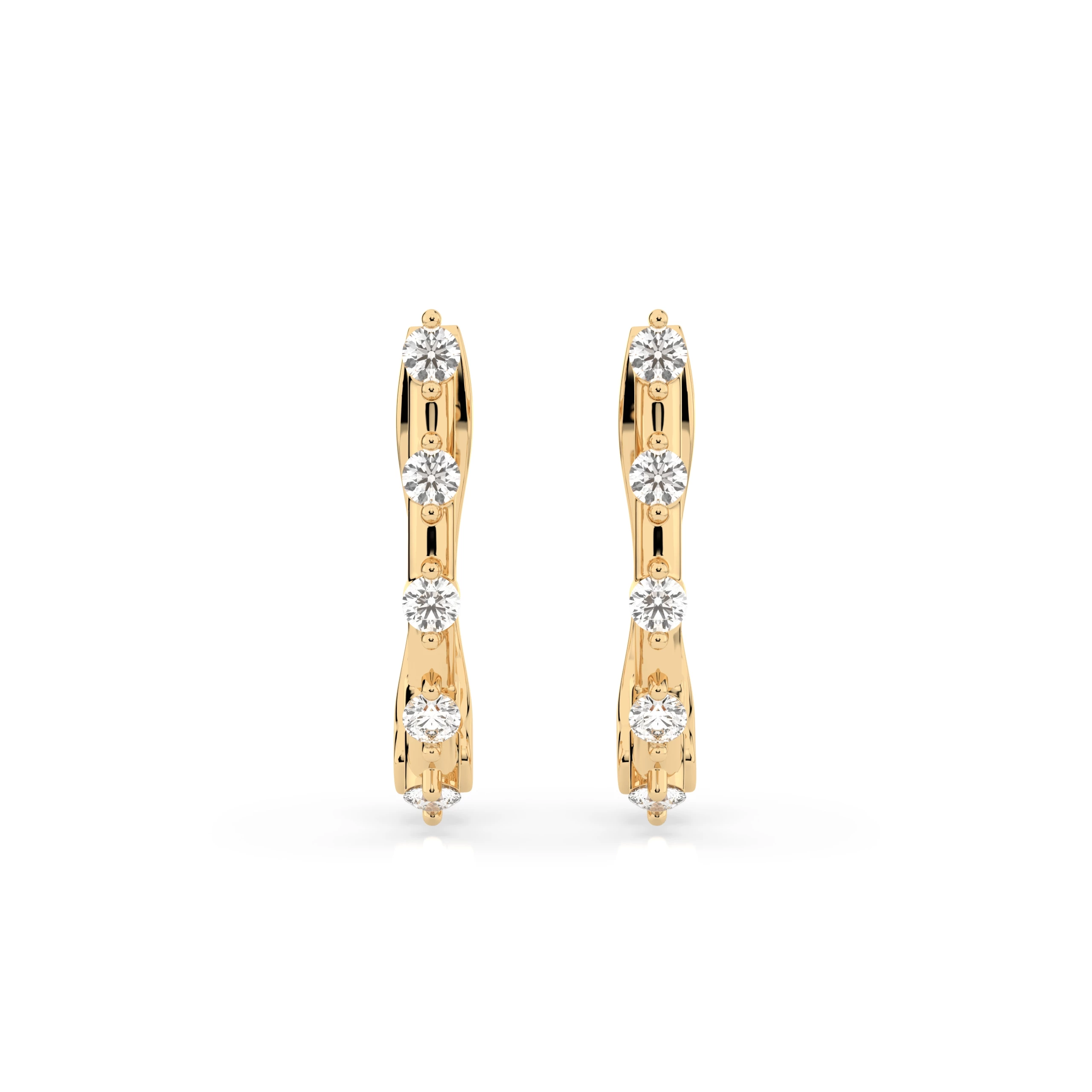 Boucles d'oreilles Bonheur Précieux Éternité ronde 0,2 ct — vue 4