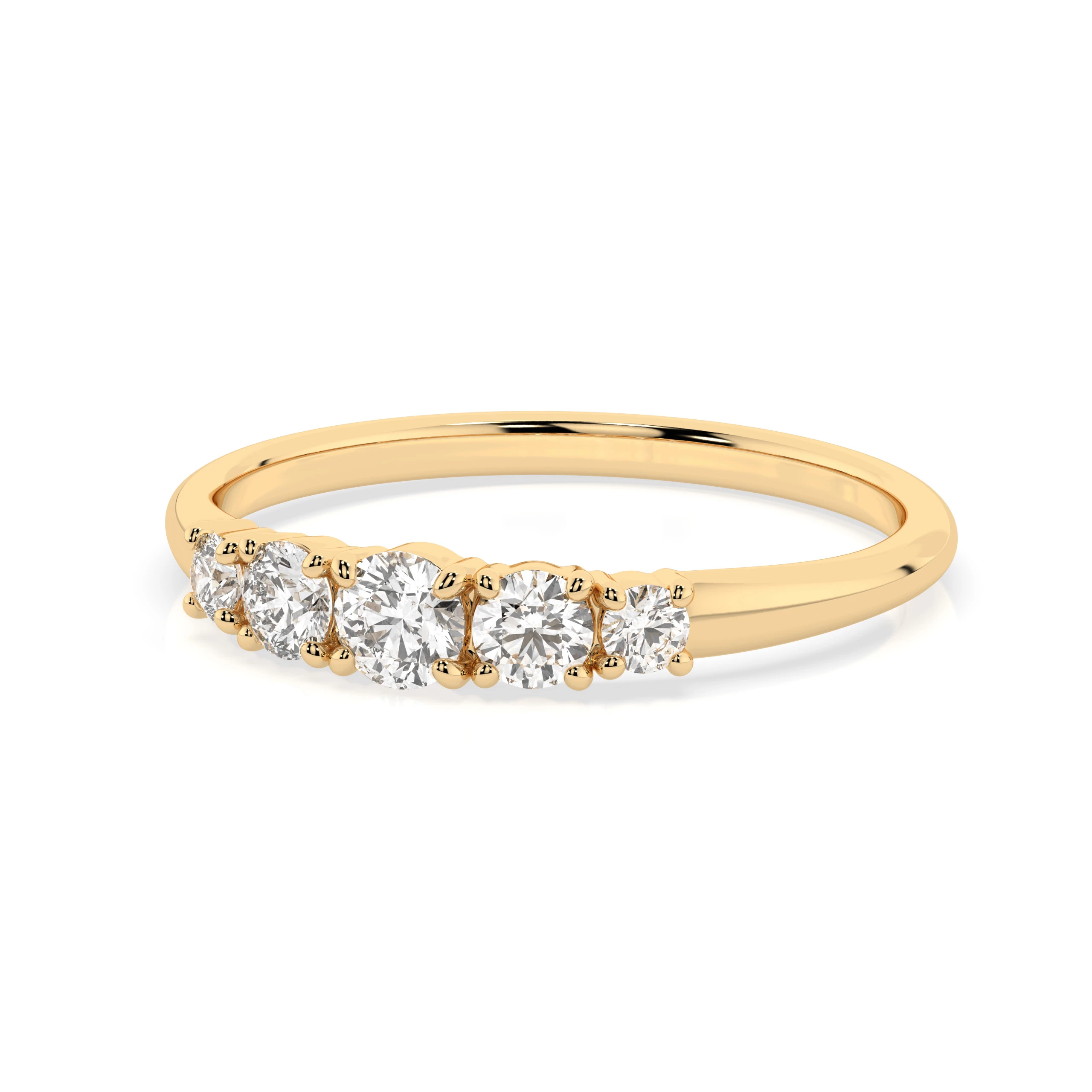 Bague Rêverie Radieuse Éternité ronde 0,15 ct — vue 6