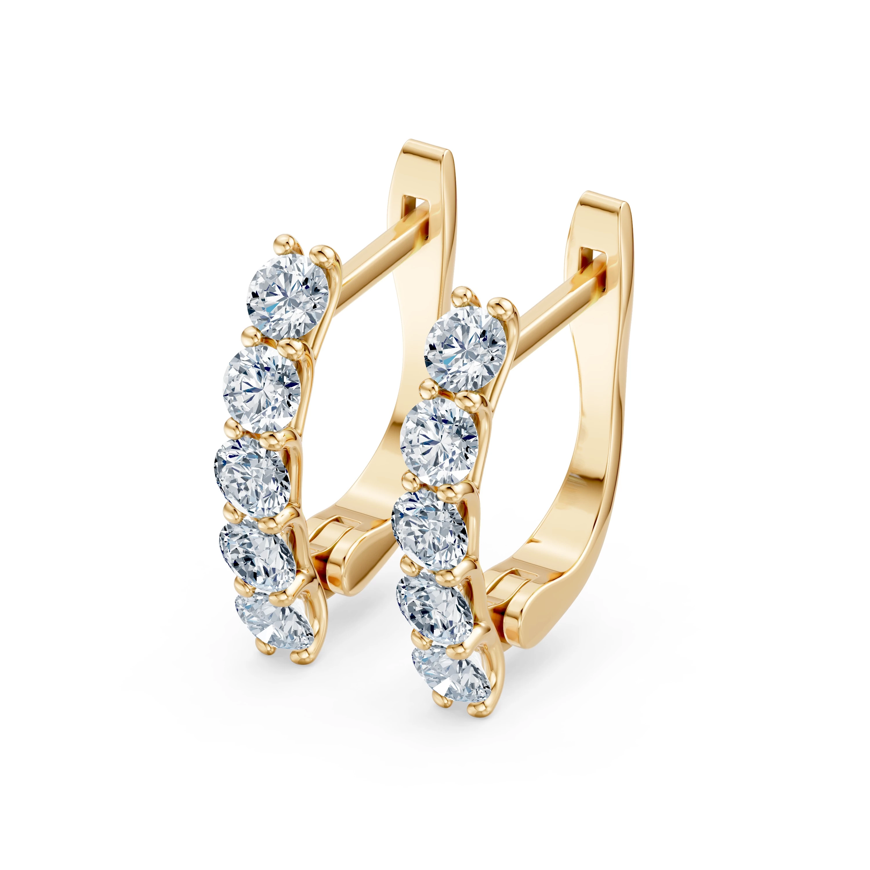 Boucles d'oreilles Lien Sacré Éternité ronde 1 ct — vue 6