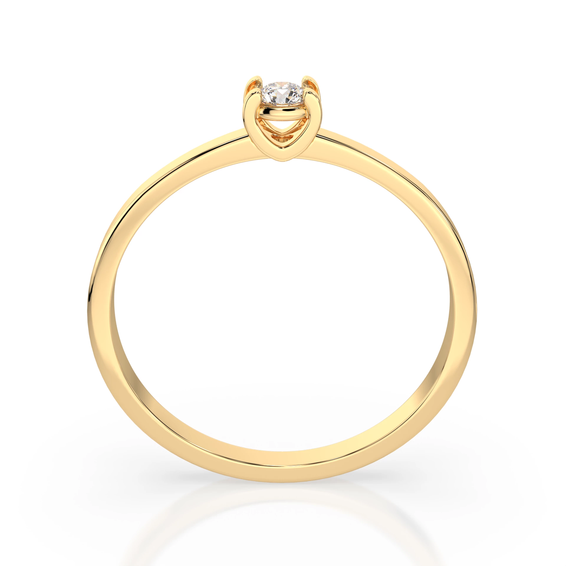 Bague Reine Impériale Solitaire ronde 0,1 ct · 3,0 mm — vue 5