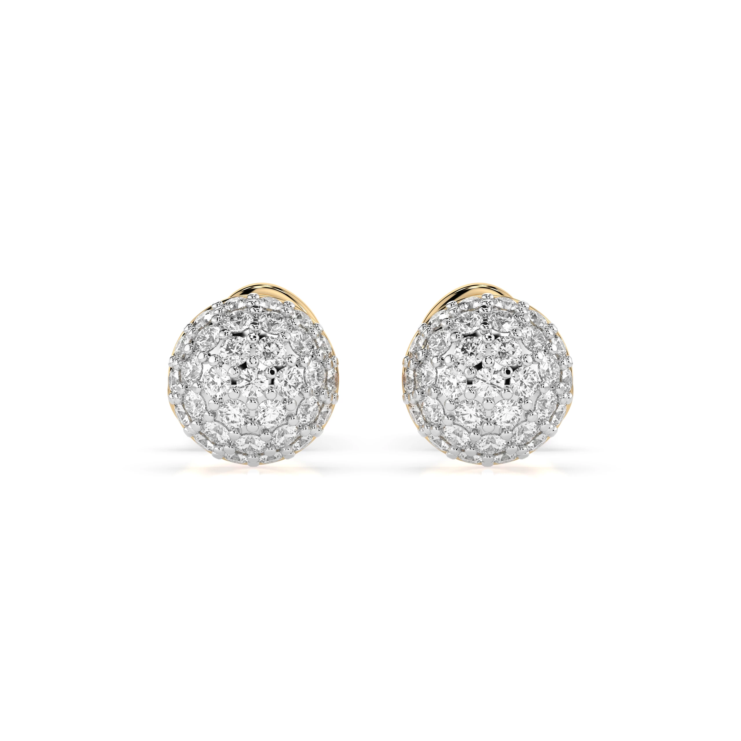 Boucles d'oreilles Constellation Radieuse Illusion ronde 0,32 ct — vue 4
