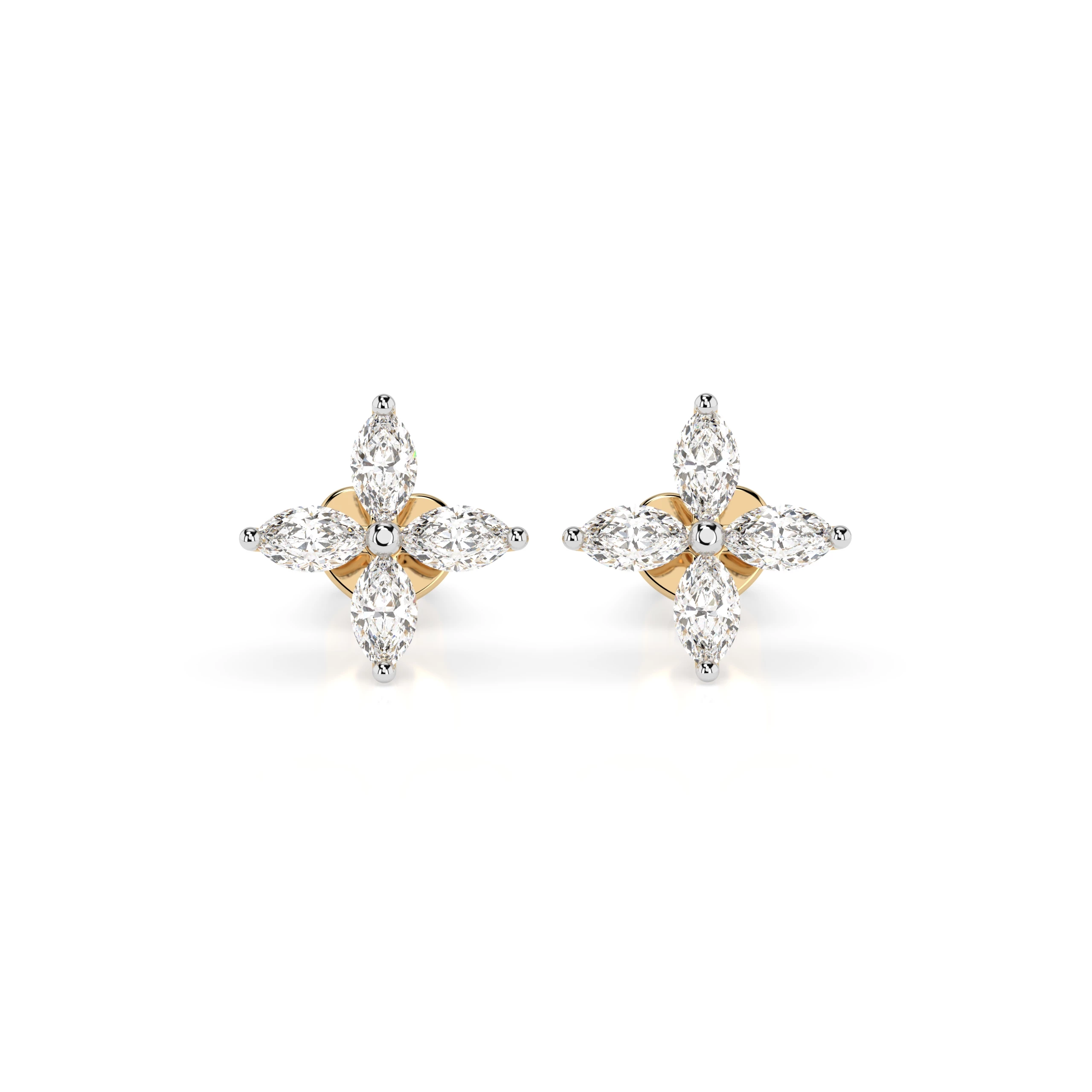Boucles d'oreilles Astre Sublime Illusion marquise 0,8 ct — vue 4