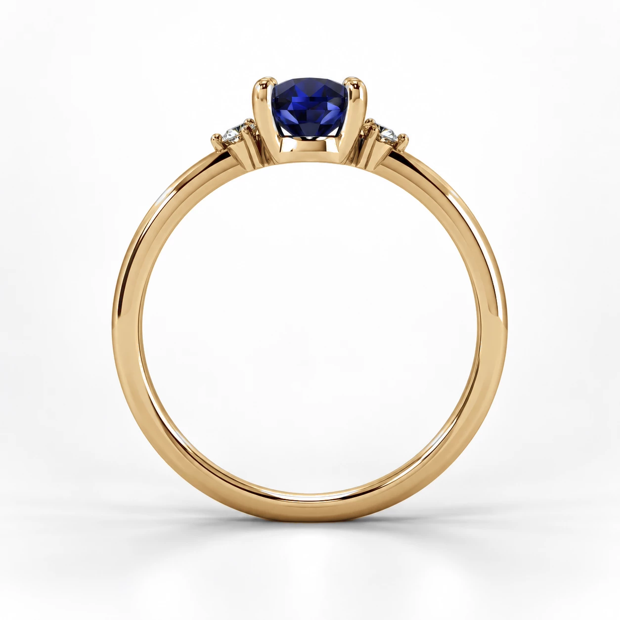 Bague Éclat Argenté Pierre Précieuse ovale 1,02 ct — vue 8