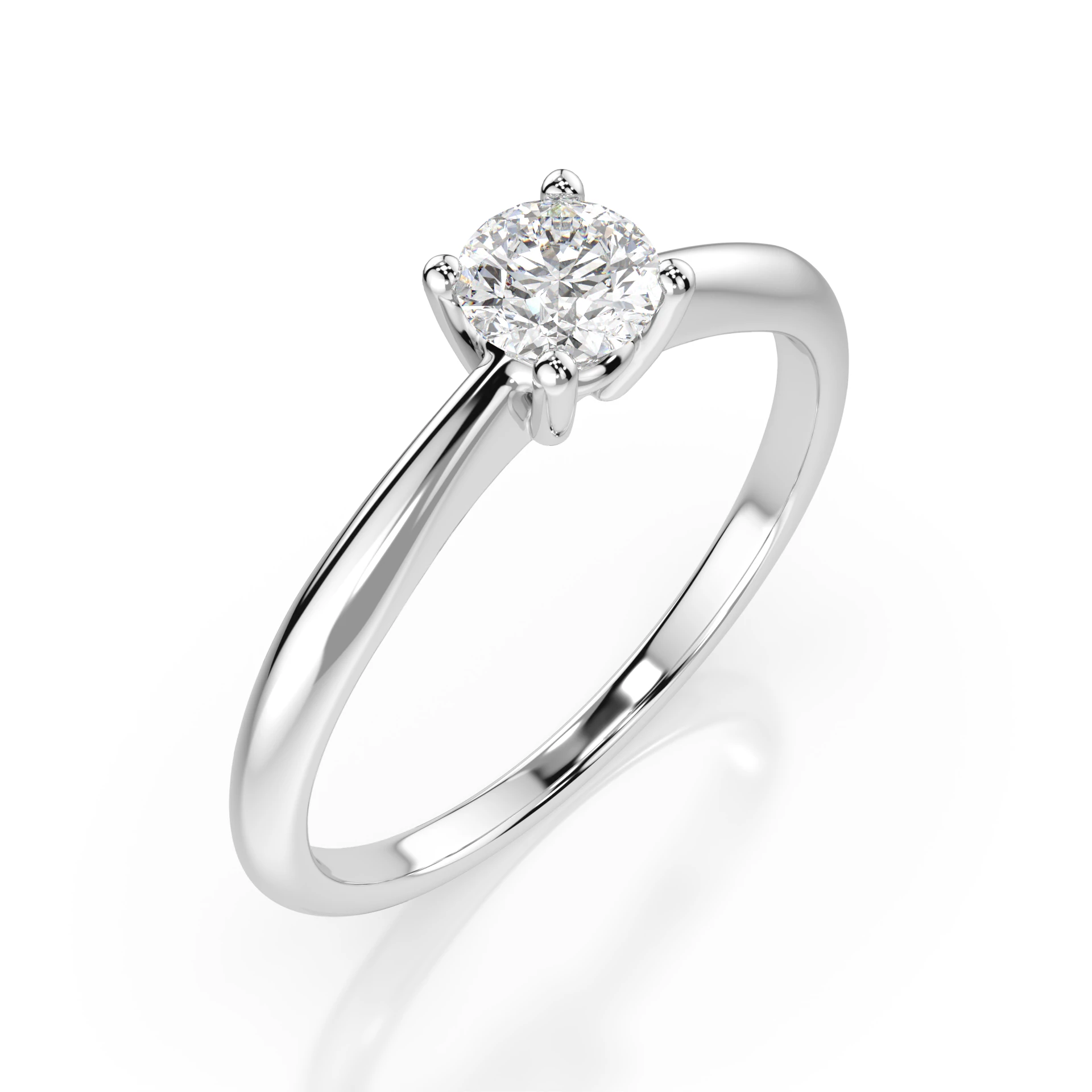 Bague Impératrice Magnifique Solitaire ronde 0,35 ct · 4,5 mm — vue 1