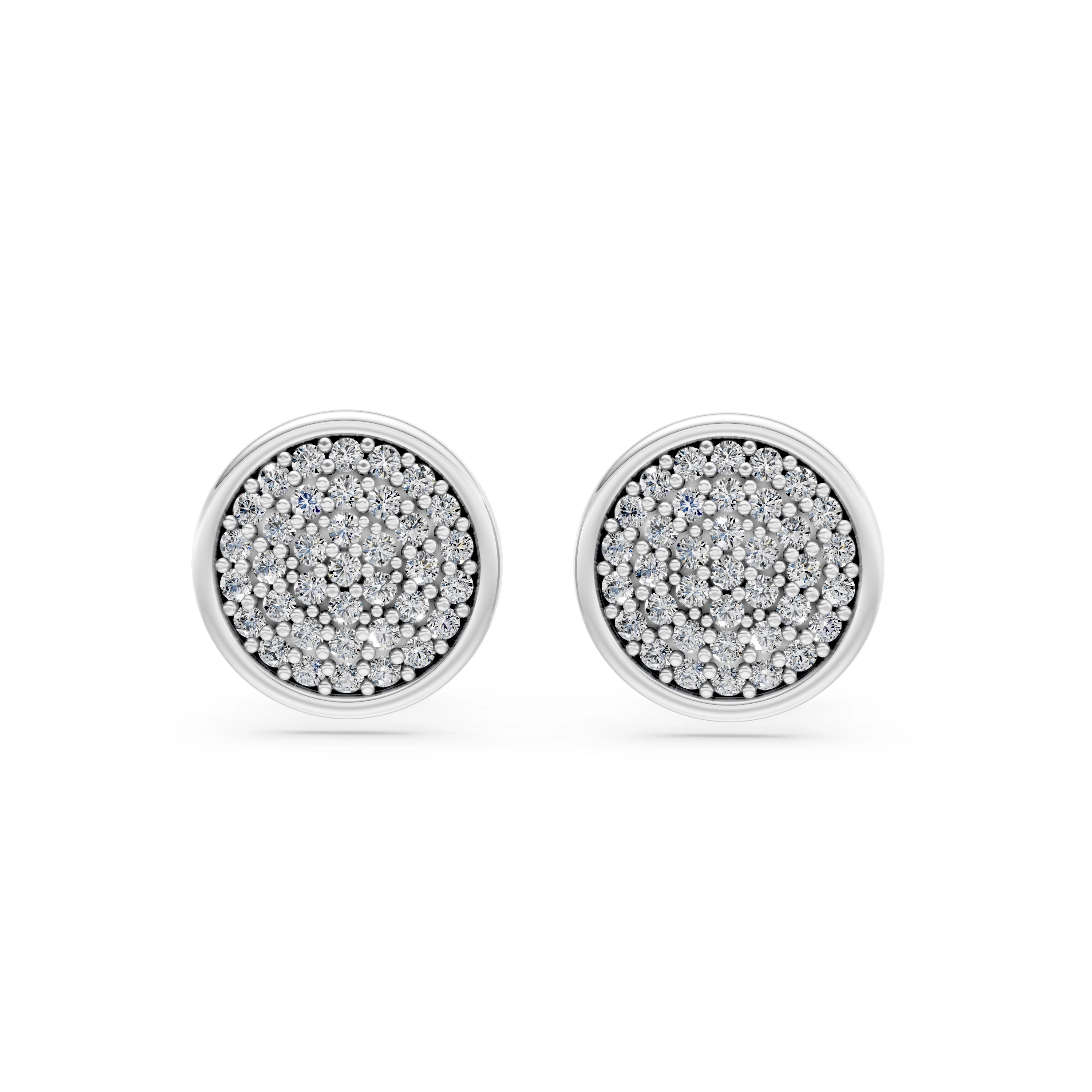 Boucles d'oreilles Perfection Exquise Minimalisme ronde 0,47 ct — vue 1
