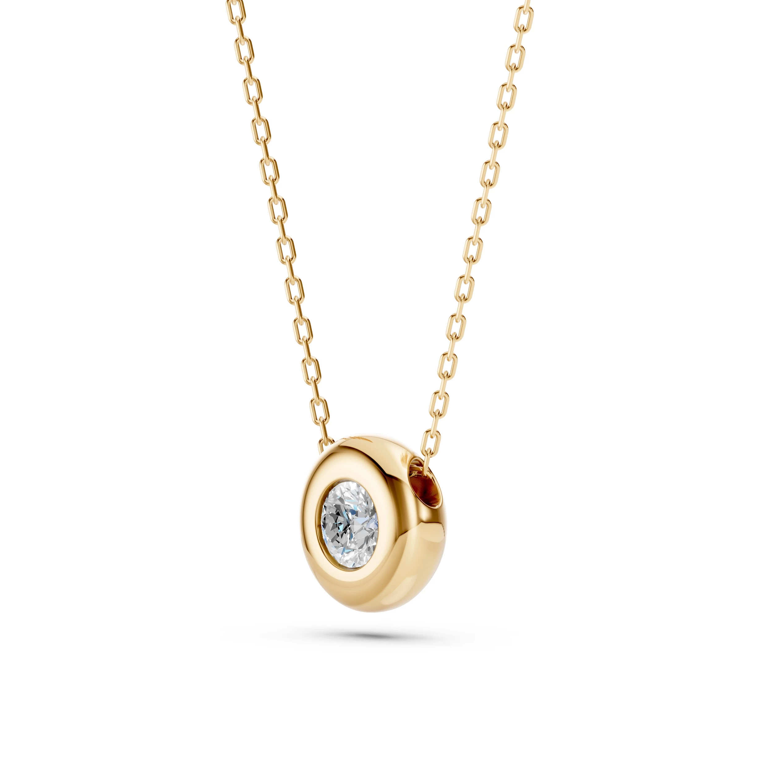 Collier Lumière Sublime Solitaire ronde 0,15 ct · 3,4 mm — vue 5