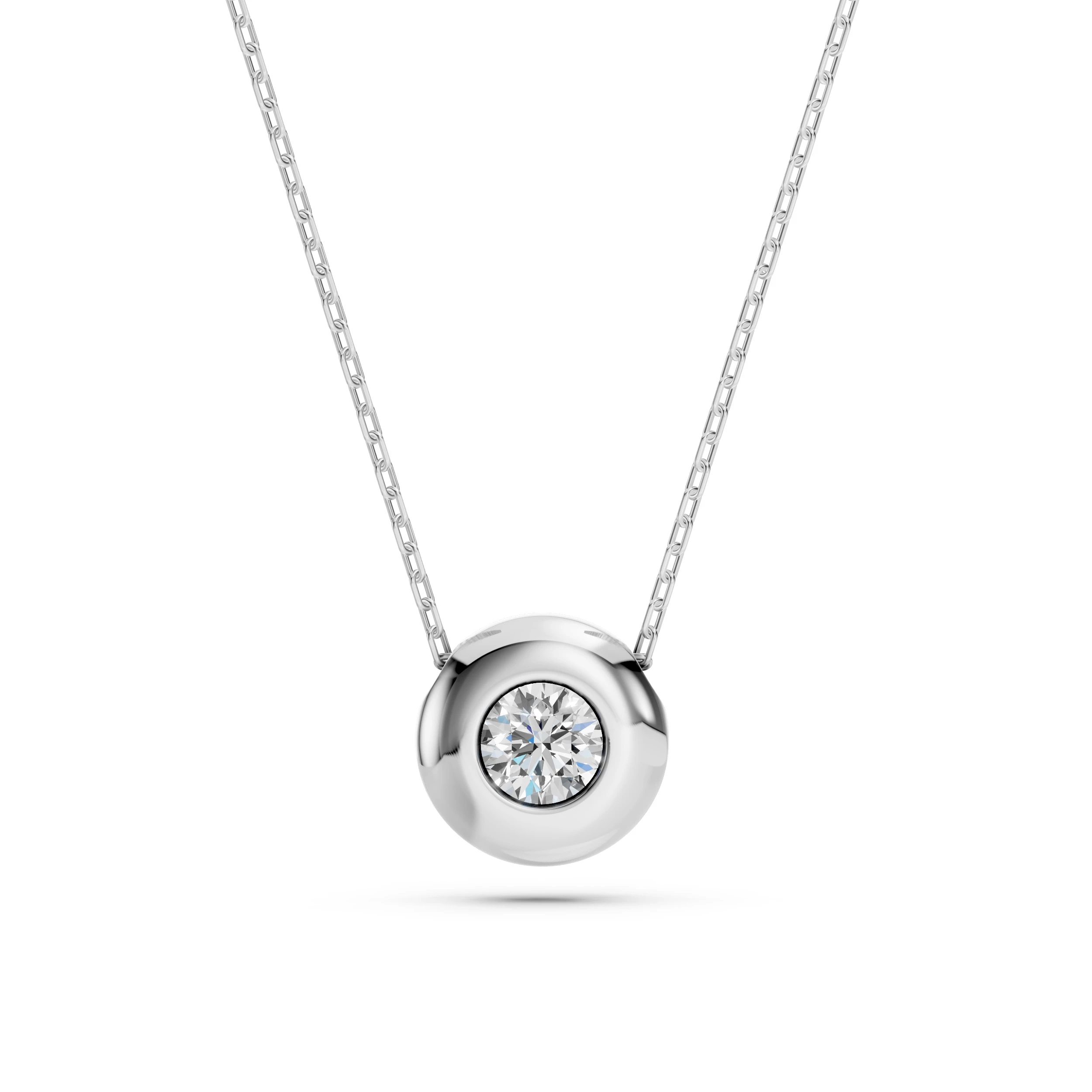 Collier Lumière Sublime Solitaire ronde 0,15 ct · 3,4 mm — vue 1