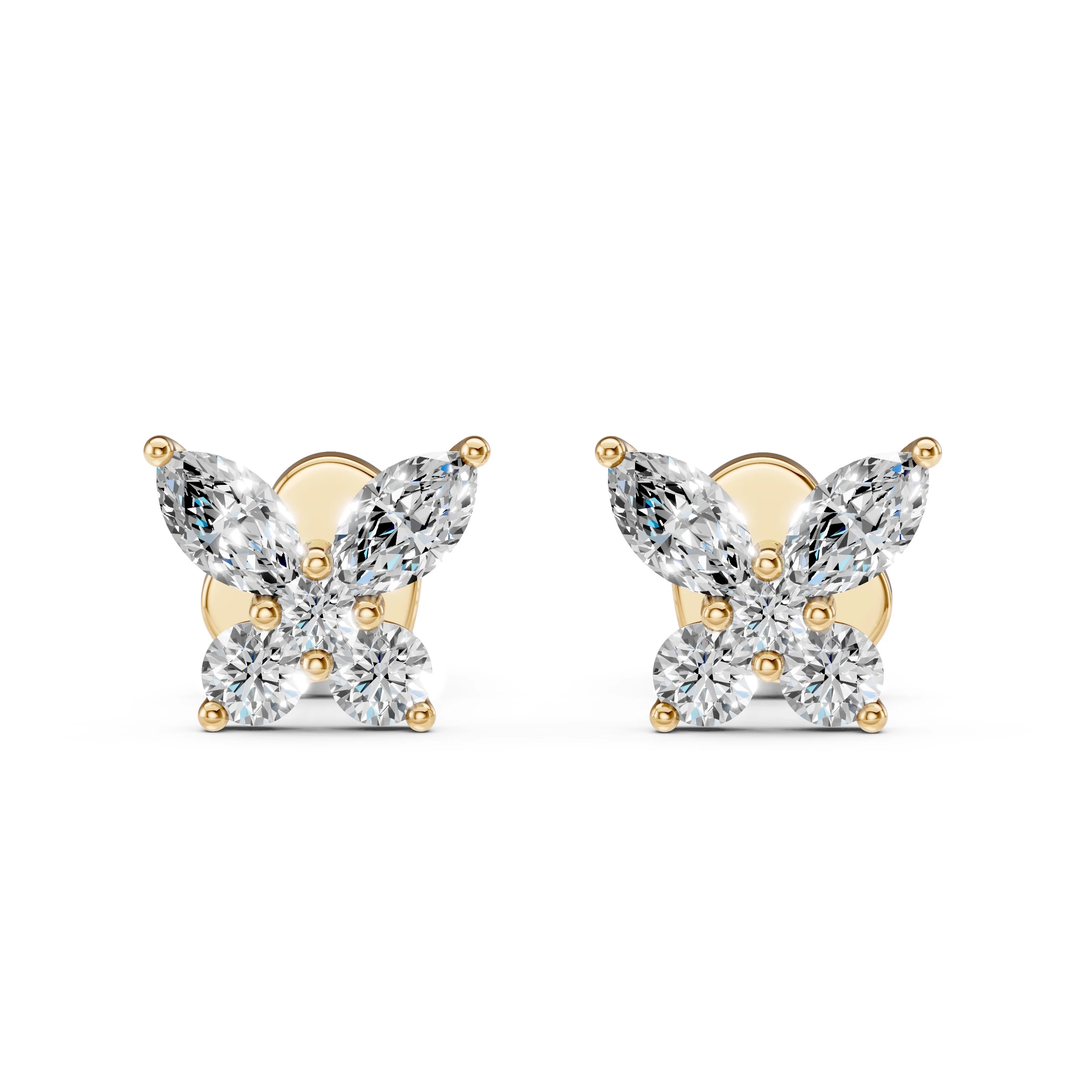 Boucles d'oreilles Lumière Mystérieuse Illusion marquise 0,4 ct — vue 4