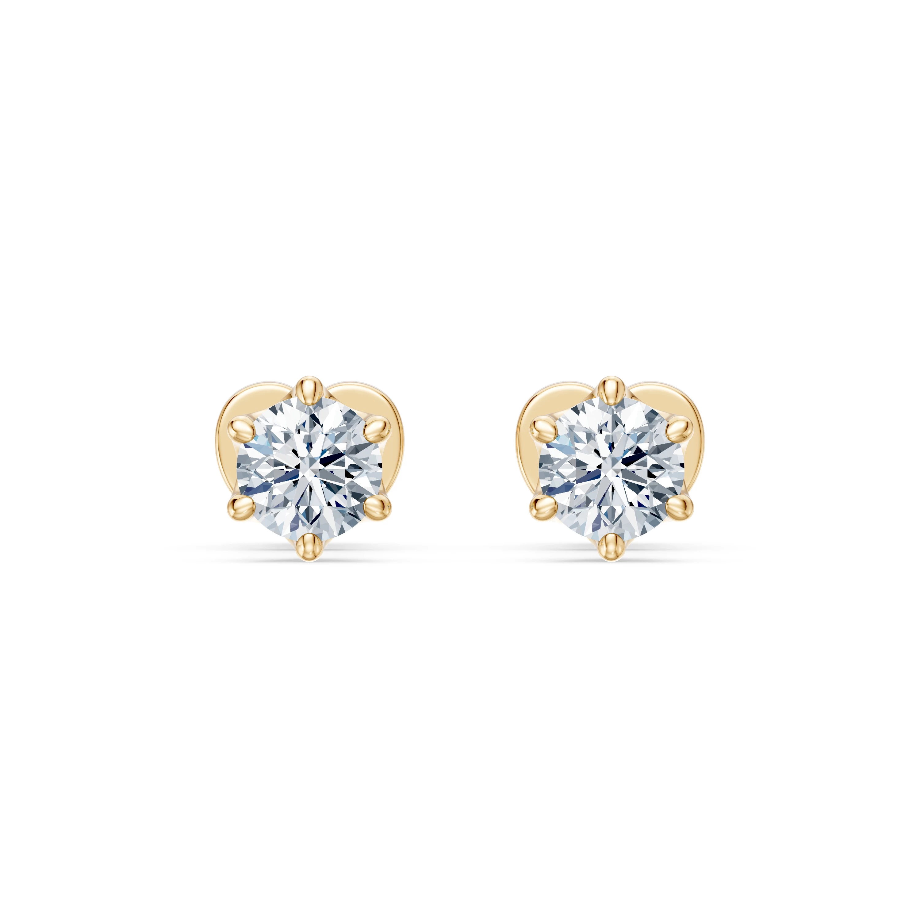 Boucles d'oreilles Éclipse Impériale Solitaire avec fermoir papillon 0,25 ct · 4,0 mm — vue 4