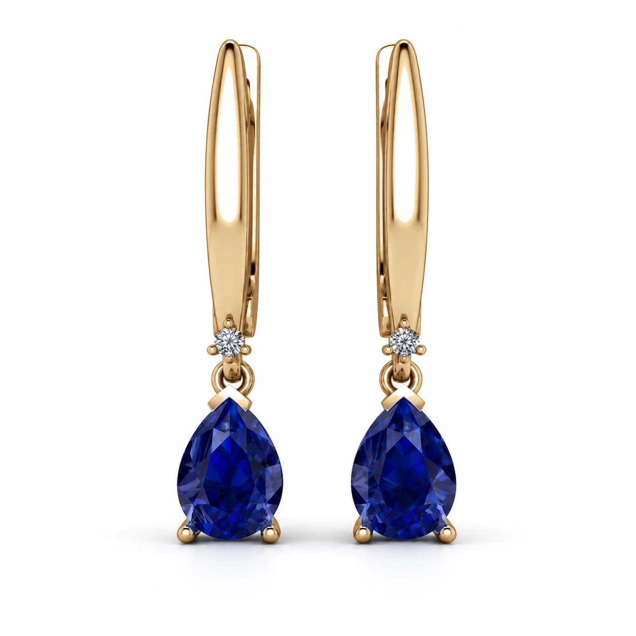 Boucles d'oreilles Zénith Sacré Pierre Précieuse poire 1,58 ct — vue 7