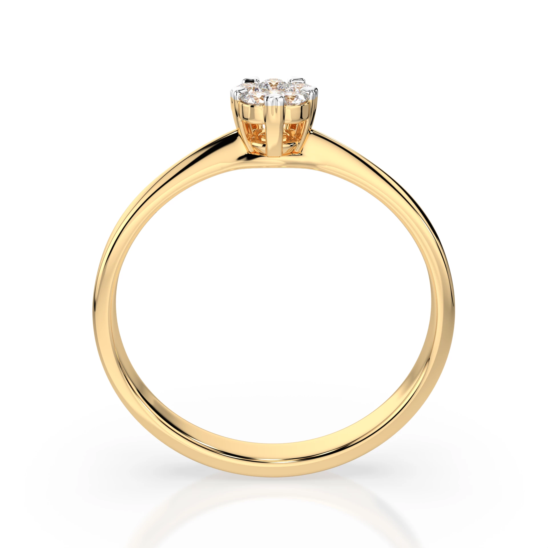 Bague Lune Impériale Illusion ronde 0,03 ct — vue 5