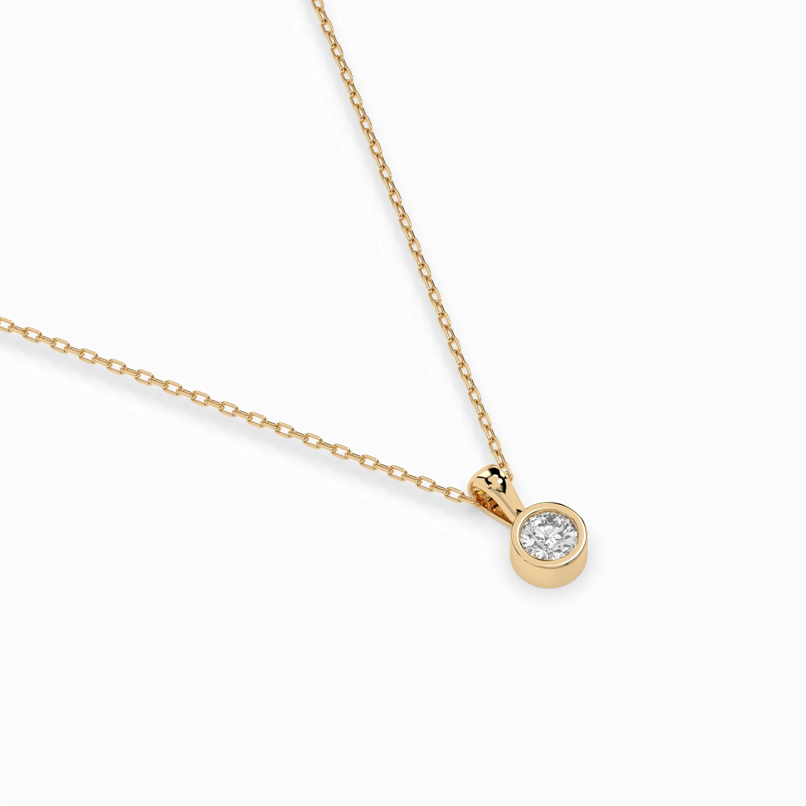 Collier Étoile Argentée Solitaire ronde 0,1 ct · 3,0 mm — vue 6