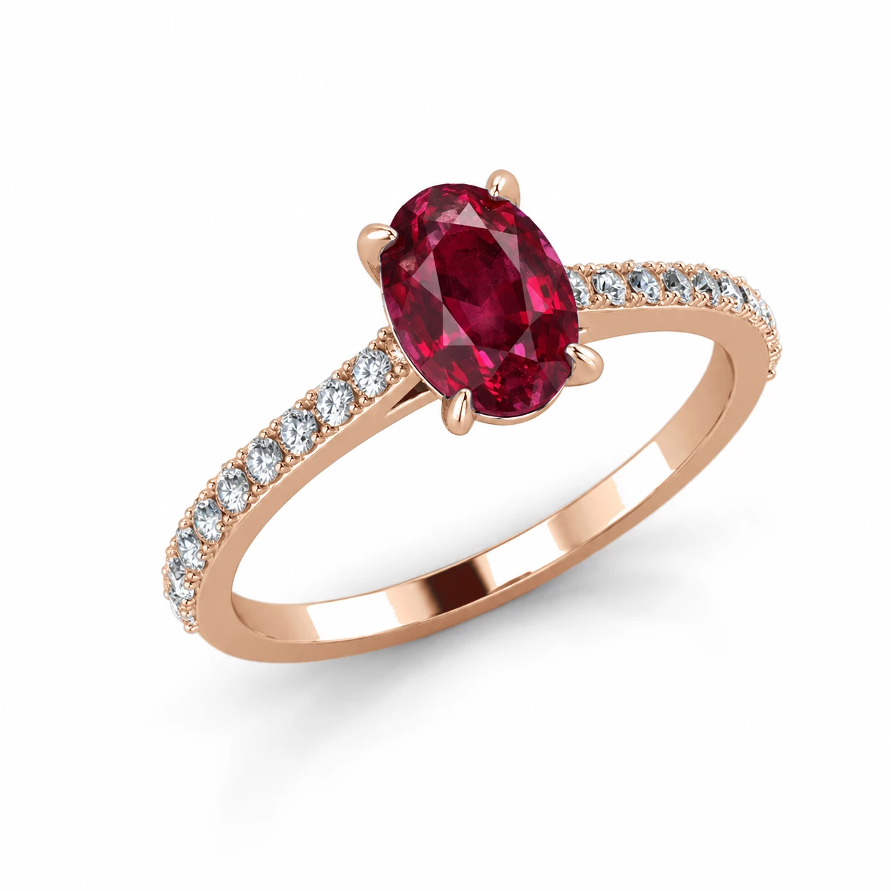 Bague Émotion Sacrée Pierre Précieuse ovale 0,92 ct — vue 1