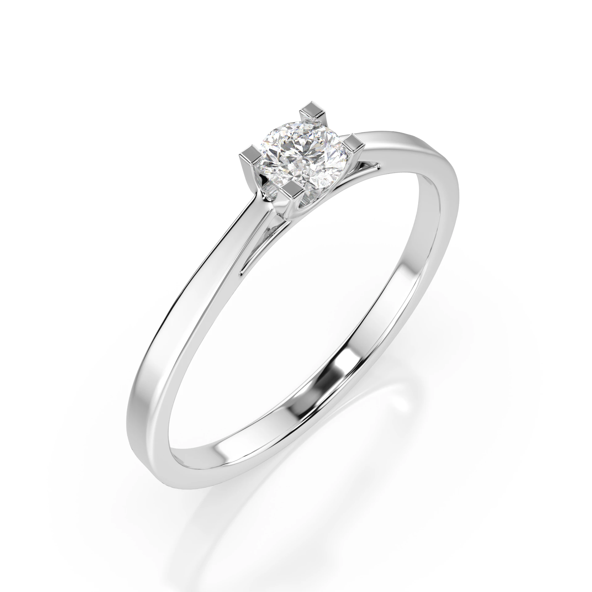 Bague Héritage Précieux Solitaire ronde 0,15 ct · 3,4 mm — vue 1