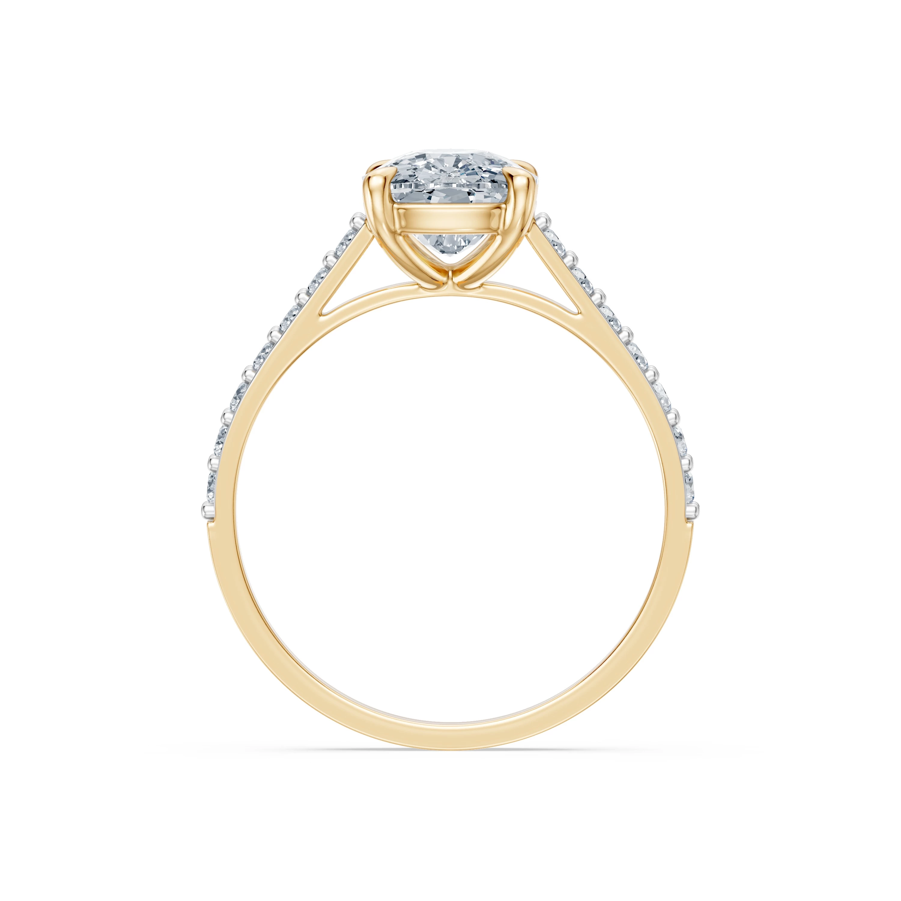 Bague Étreinte Éblouissante Solitaire Éternité coussin 2 ct · 2,0 mm — vue 5