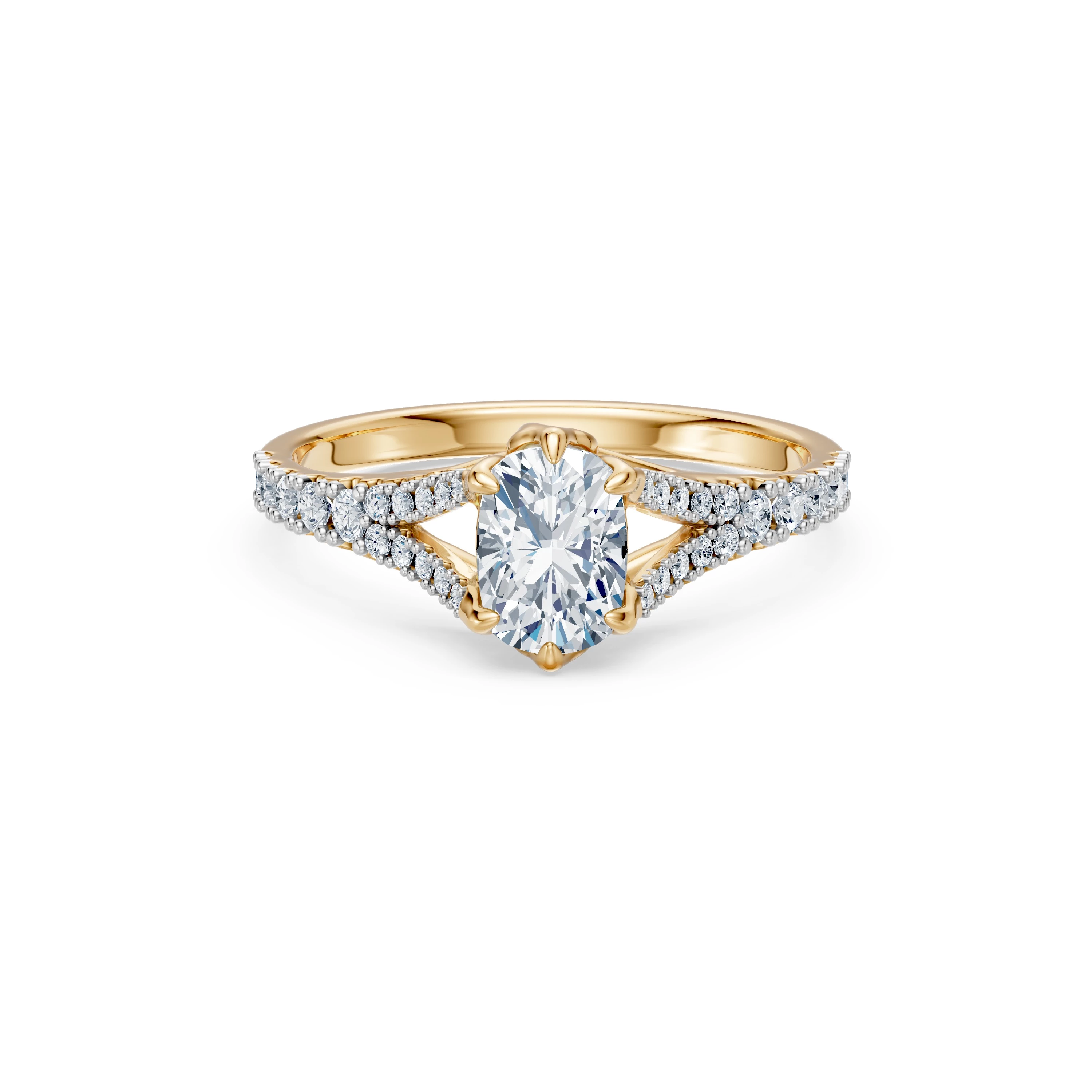 Bague Cœur Lumineux Solitaire Éternité coussin 1 ct — vue 6