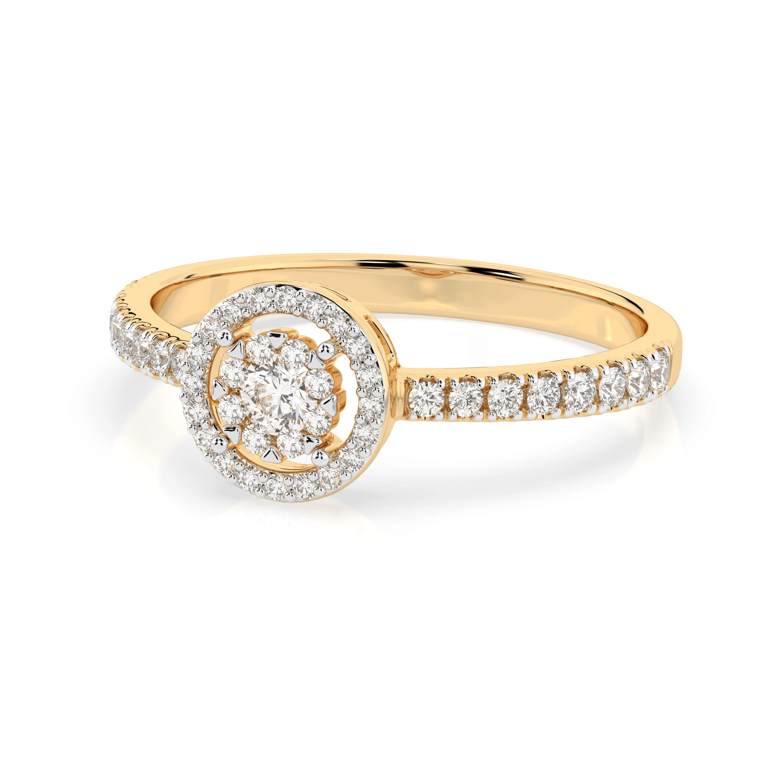 Bague Ciel d'Or Illusion ronde 0,03 ct — vue 6